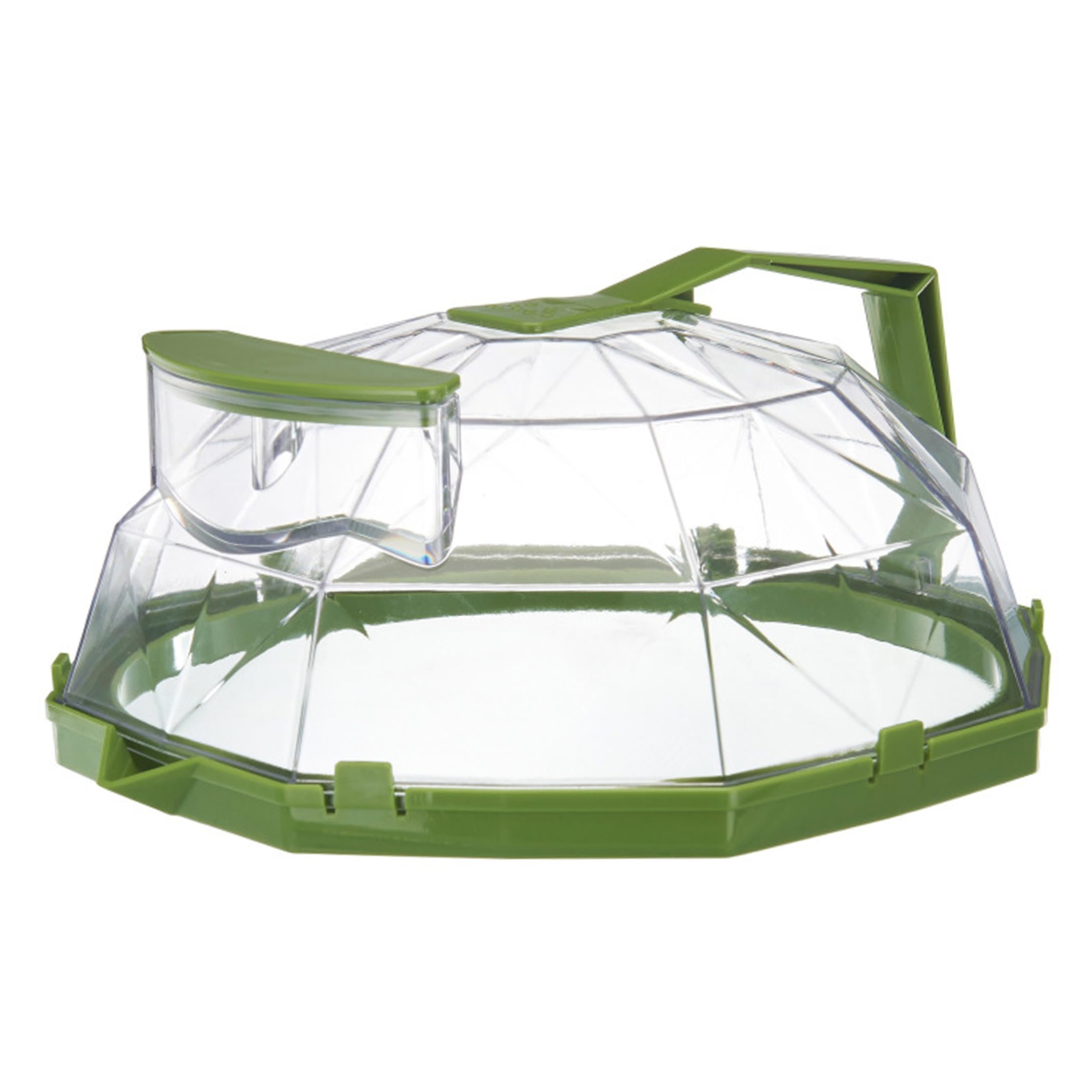 Takingup Microwave Lid, Microwave Splatter Cover with Water Injection Trough, Food Cover for Lock, Heat-Resistant Handle, Light Green - Food