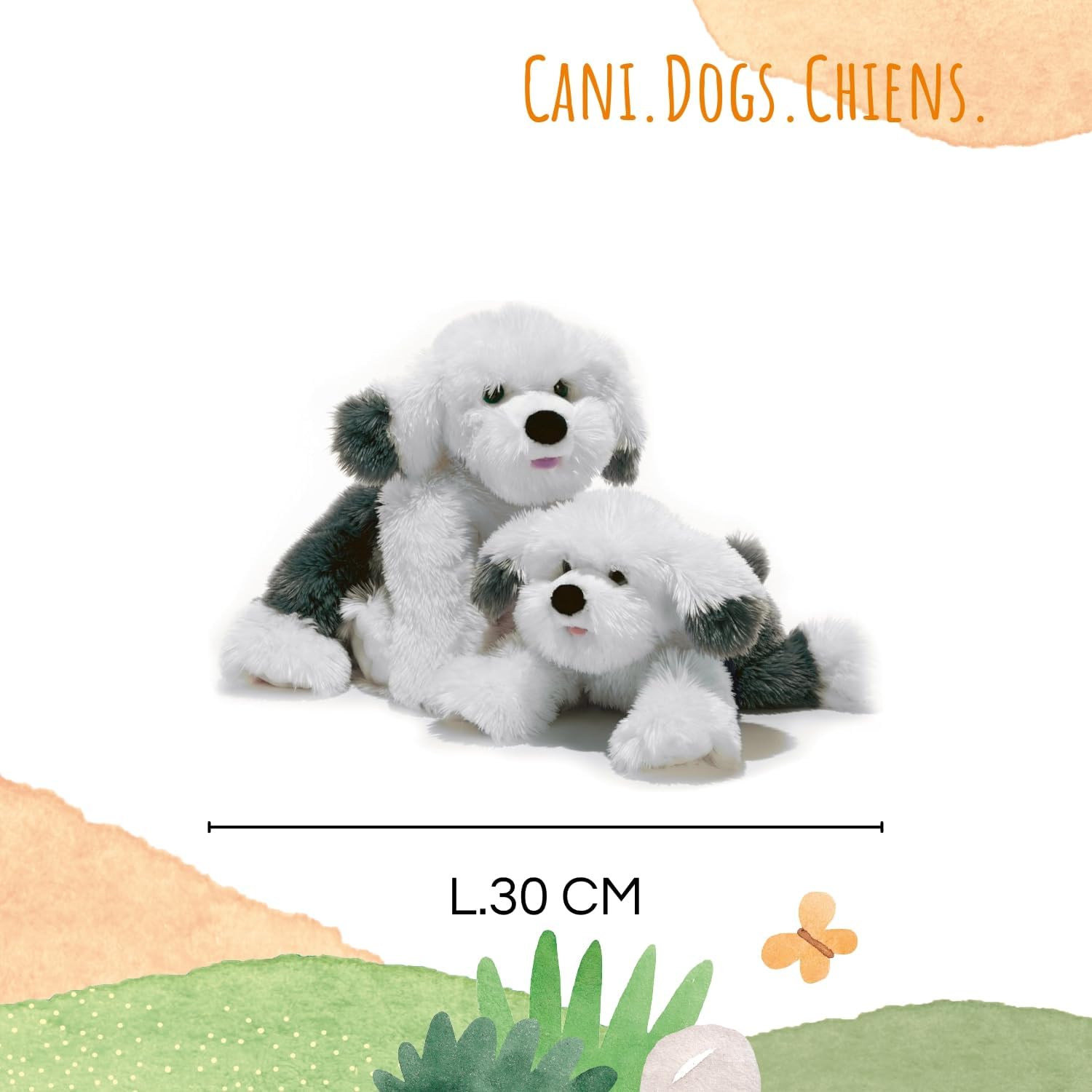 Plush & Company 15744 Bergerin Pastore Bobtail Dog Plush Toy, 30 cm, Multi-Color