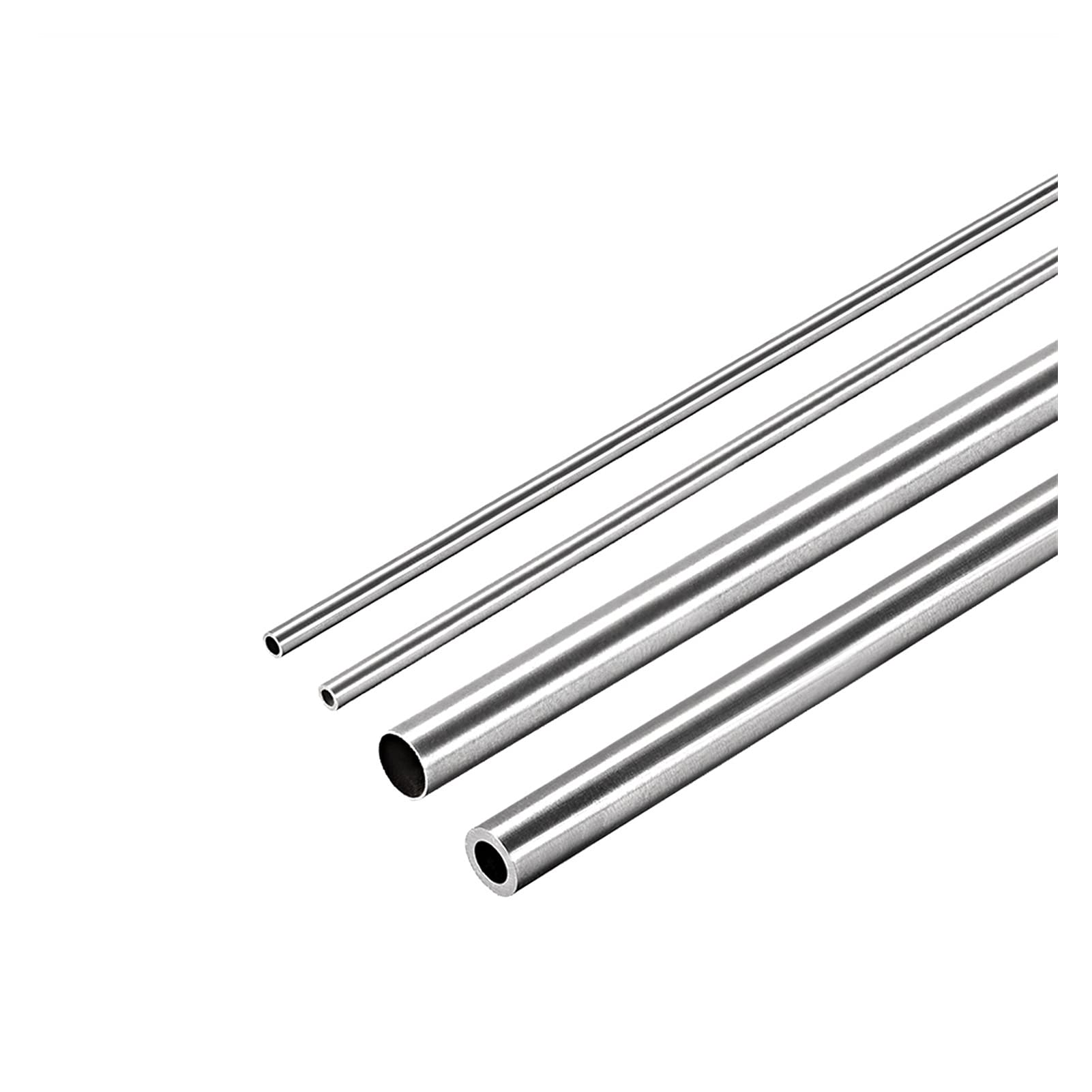 4PCS SS304 Stainless Steel Pipe Metal Tube OD 3/3.5/3.8/4/4.2/4.5/4.8/5/5.5/5.8/6/6.5mm Length About 200mm(Size:4mm ODx3mm ID