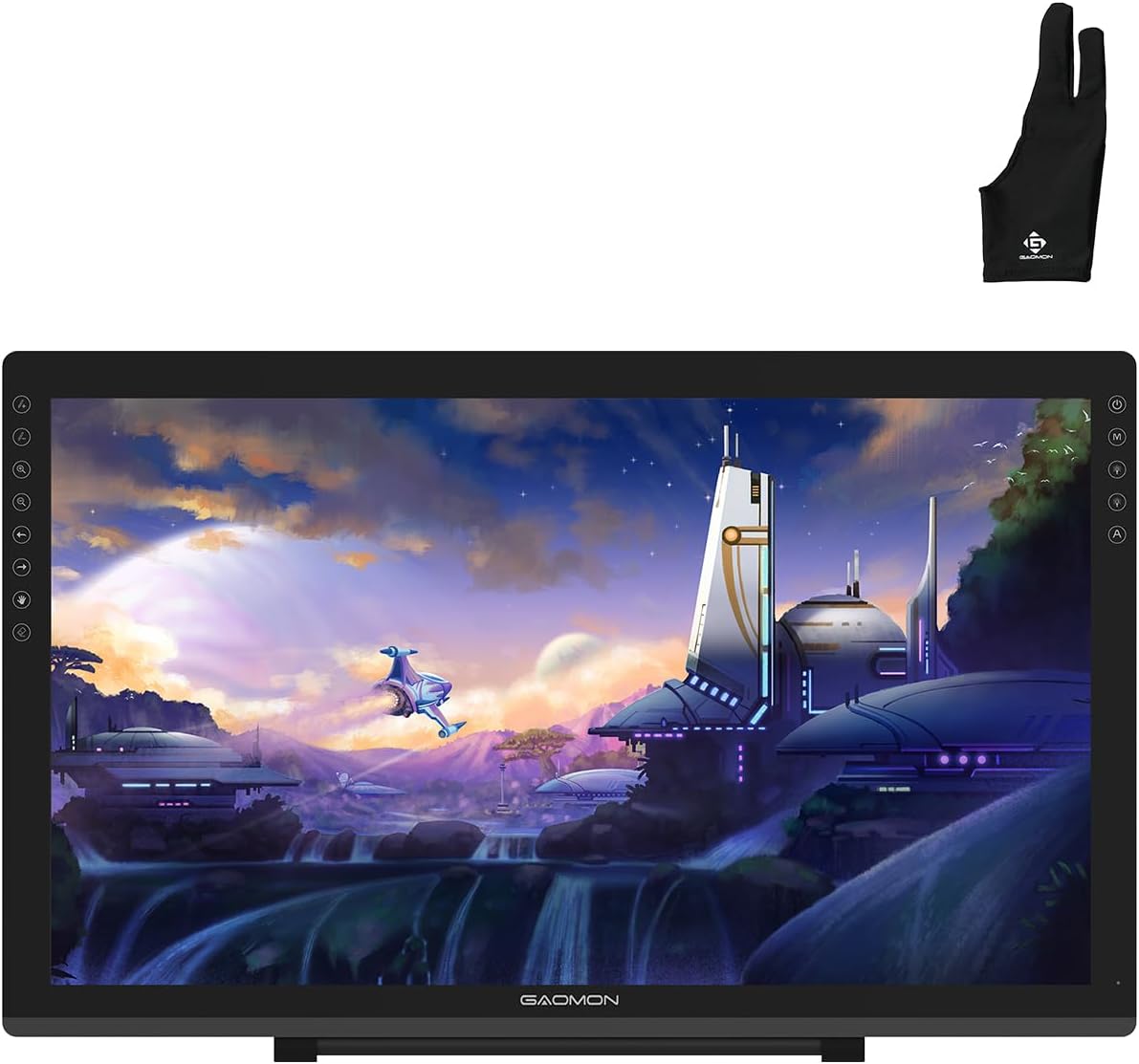 GAOMON PD2200 130% sRGB Full-Laminated Pen Display with 8192 Battery-Free Tilt-Support Stylus 8 Touch Buttons -21.5'' Graphics Drawing Tablet Monitor with Adjustable Stand and Two Finger Glove