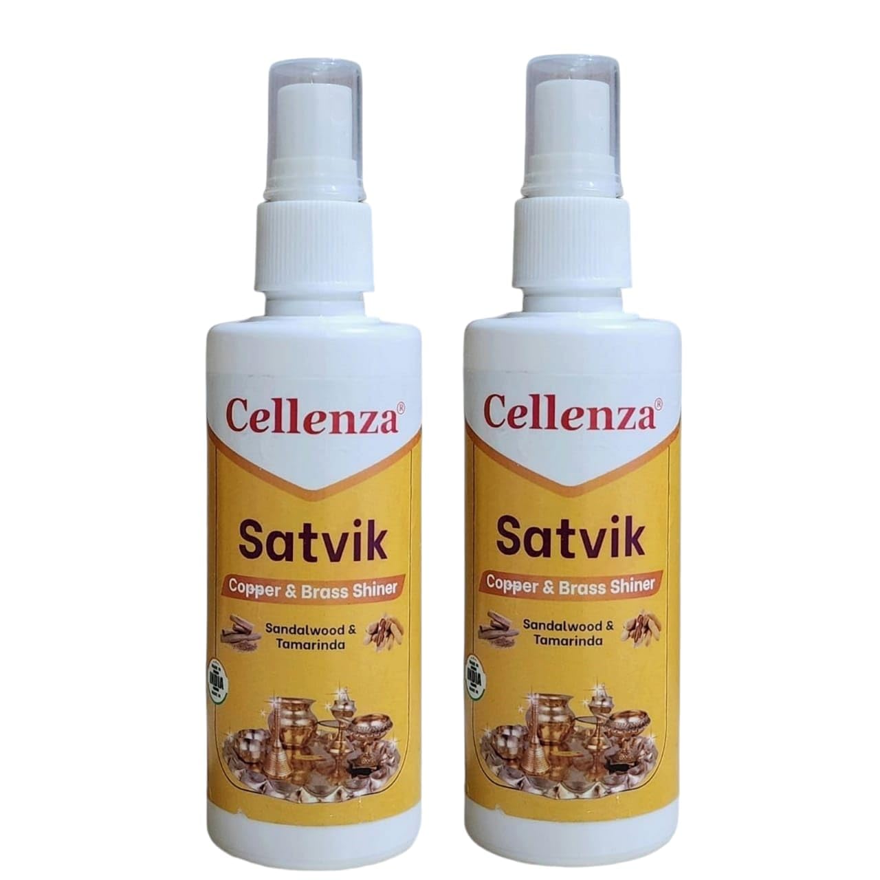 CELLENZA SATVIK Cleaning Spray for Copper and Brass (200ml) Pack of 2 (B0CVXT98TG) Amazon Price History, Amazon Price Tracker