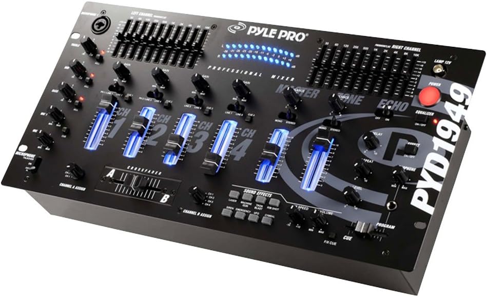 Amazon.com: Pyle-Pro PYD1949 4 Channel Professional Mixer With SFX ...