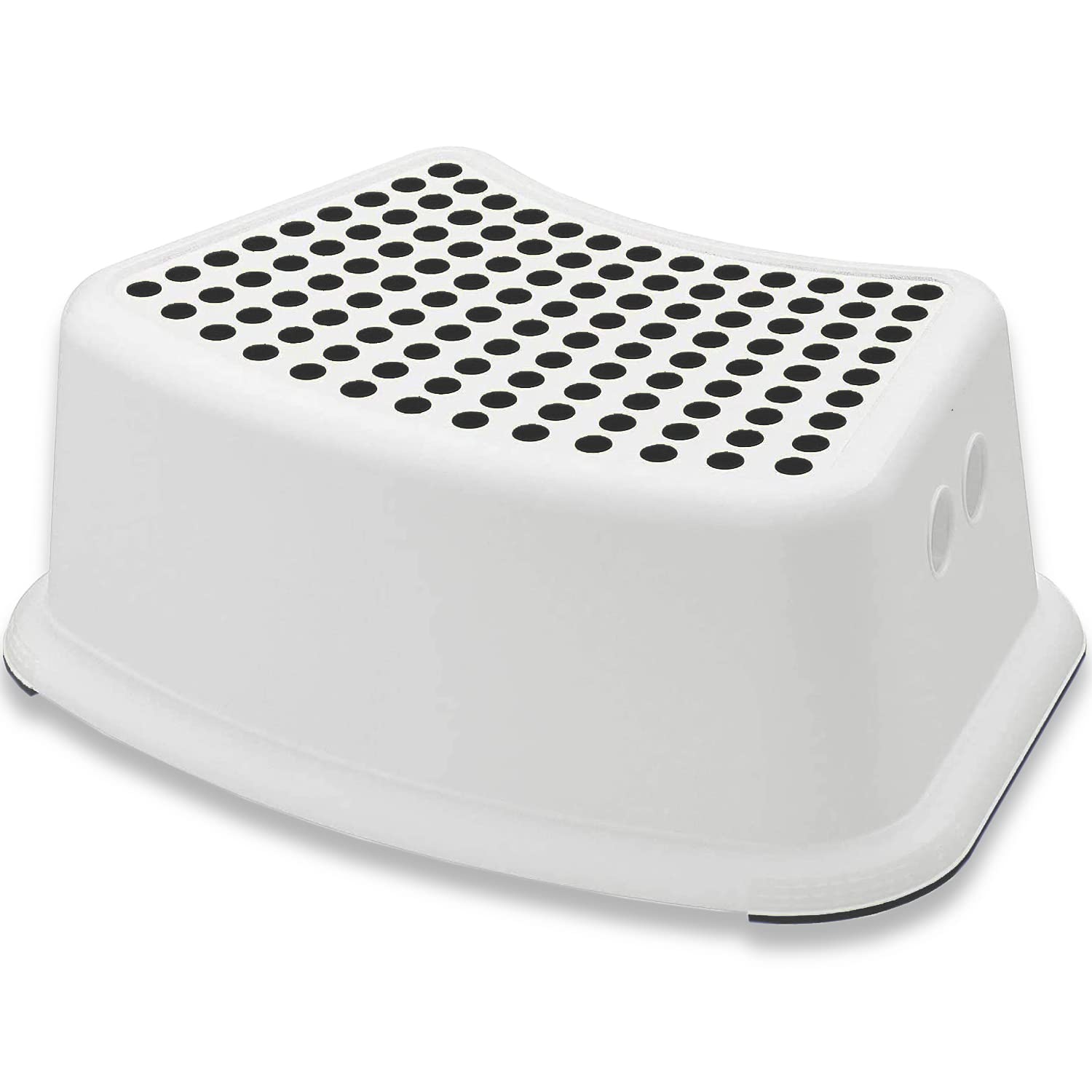 HOMESHOPA Step Stool For Kids Toddlers, Non Slip Step Up Foot Stool, Sturdy & Durable Perfect For Bathroom, Kitchen Washing Hands, Brushing Teeth, Potty Training (1, Black)