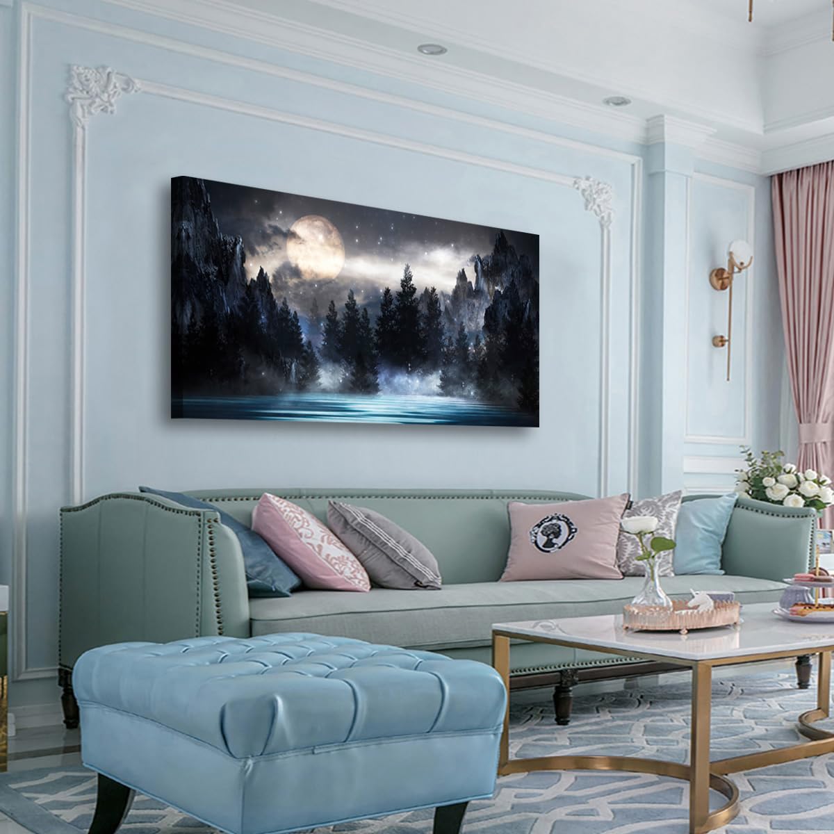 Arte De Pared Con Diseño De Océano, Decoración De Pared Para Dormitorio, Sala De Estar, Lienzo De Playa, Oficina, Granja, Pinturas Modernas, Puesta De Sol, Palmera, Costa Del Mar En Blanco