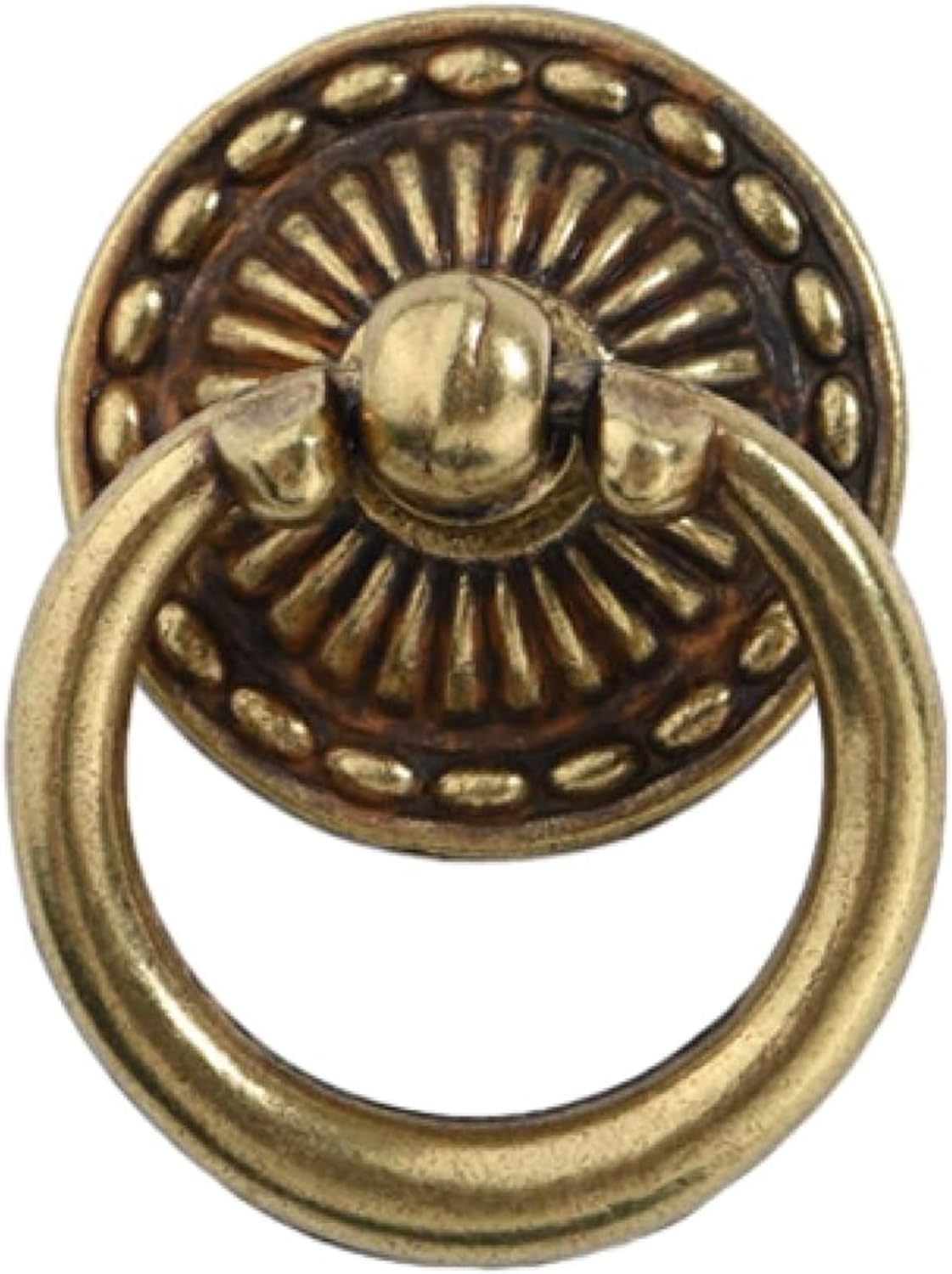 Hardware Round Ring Pull Classic Handle Door Kitchen Hardware Knobs,Pull Handle,Door Knobs 10 Pack Retro Ring Bronze Handle Hanging Ring Drawer Ring Single Hole Pull Ring Cabinet Door(054 European Cop