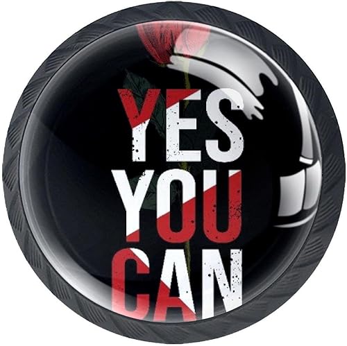 Drawer Handles Yes You Can Rose RV Office Home Kitchen Wardrobe Cabinets Dresser Hardware Drawers Glass Cabinets Fun Handles 4 PCS