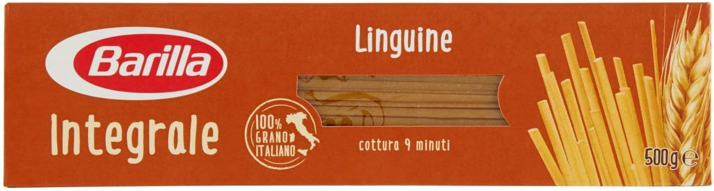 Barilla Pasta Linguine Integrali di Grano Duro, 500g (Confezione da 10)