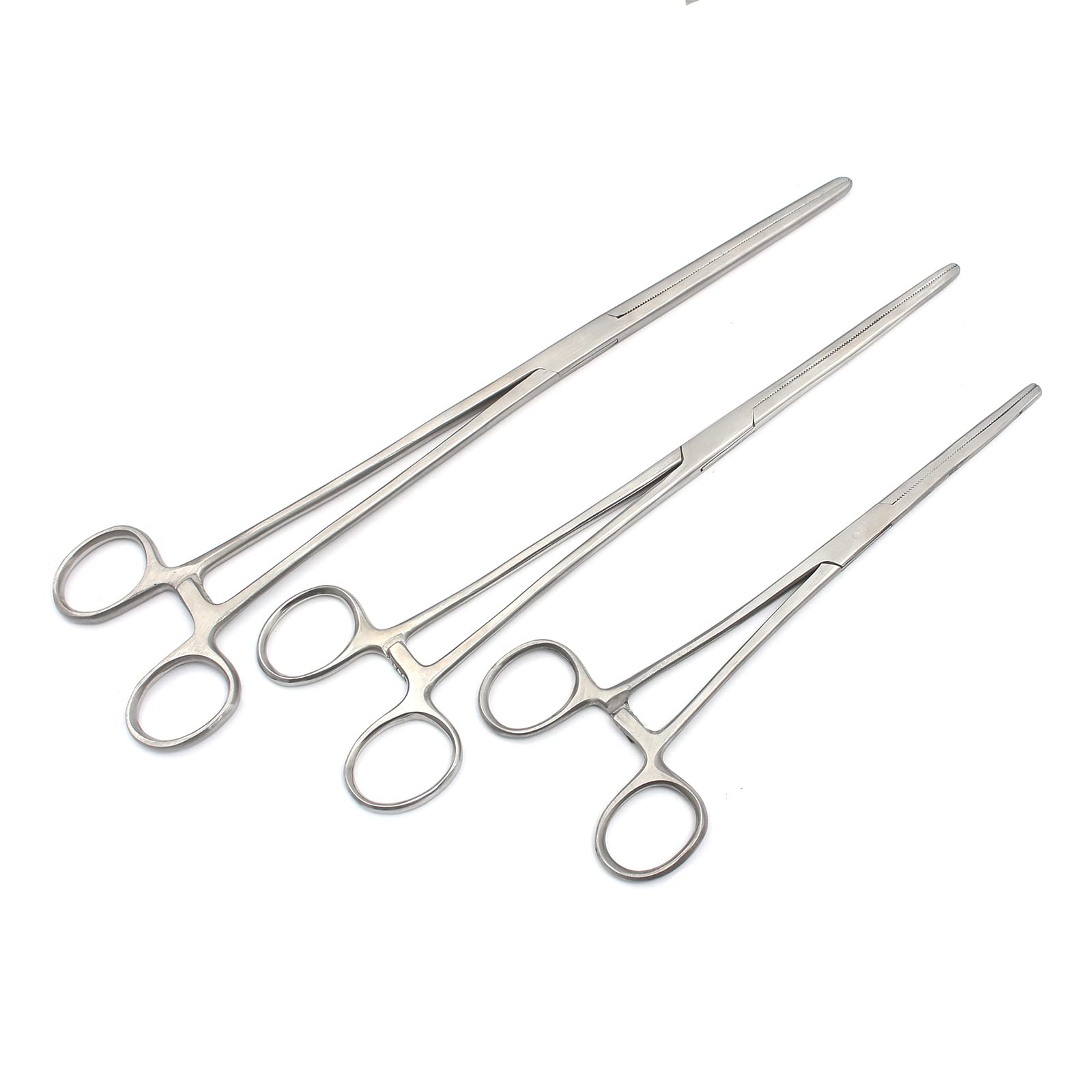 SET OF 3 ROCHESTER PEAN FORCEPS CURVED 9" 10" 12" HEMOSTAT LOCKING CLAMP STAINLESS STEEL ODM (Curved) — Amazon image 2