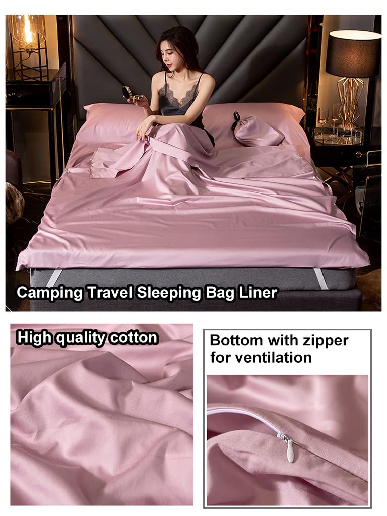 Sleeping Bag Liners Przenośna Wkładka Do Śpiwora Podróżnego, Kompaktowy Prześcieradło Na Śpiwór Dla Dorosłych, Do Podróży Na Zewnątrz Camping Prześcieradła Hotelowe, Łatwe Do Prania