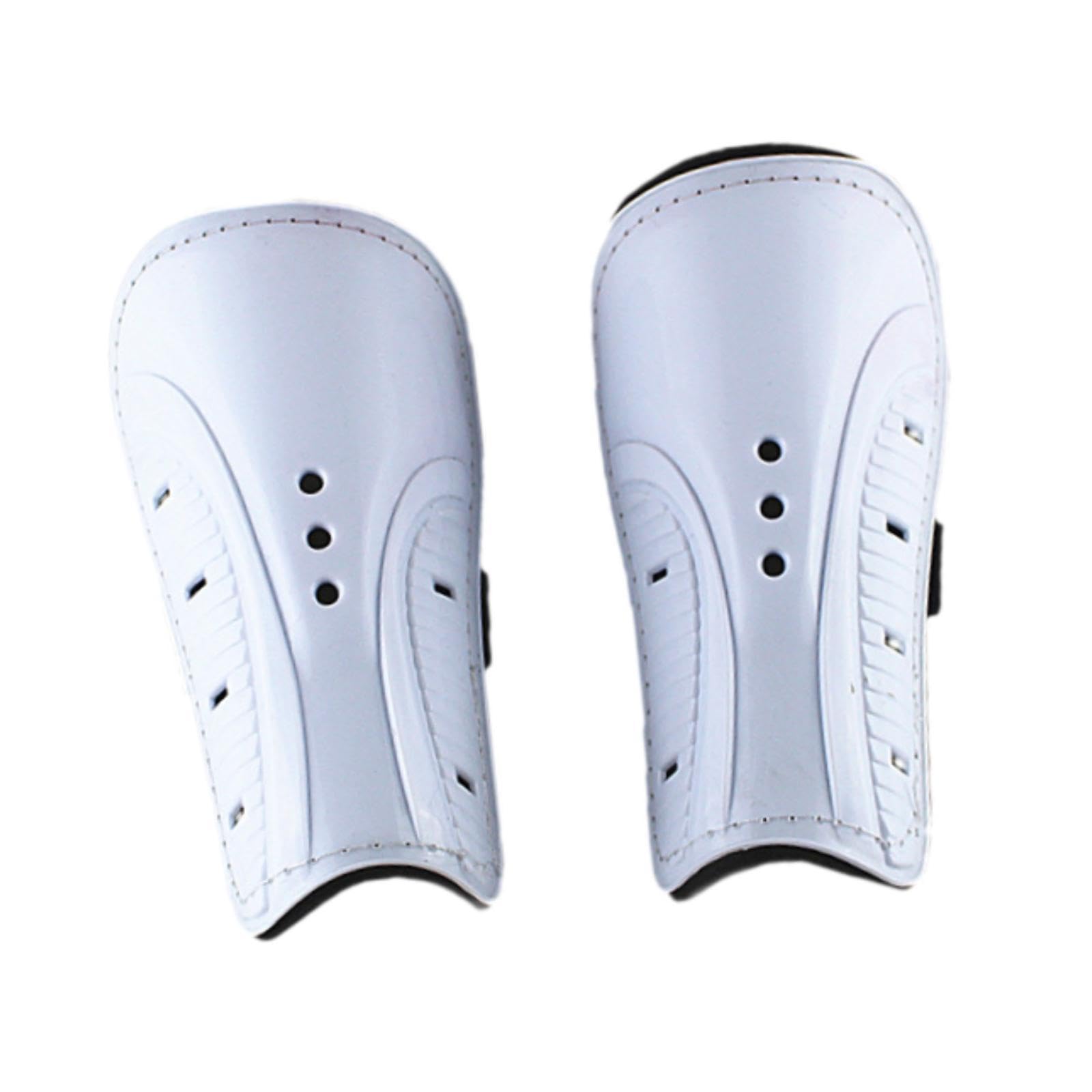 Soccer Shin Guards Pair Portable for Adults Kids Accessories Shin Protection White | 1 Pair of Shin Guards | Material ~ PVC | Color ~ White-image-26
