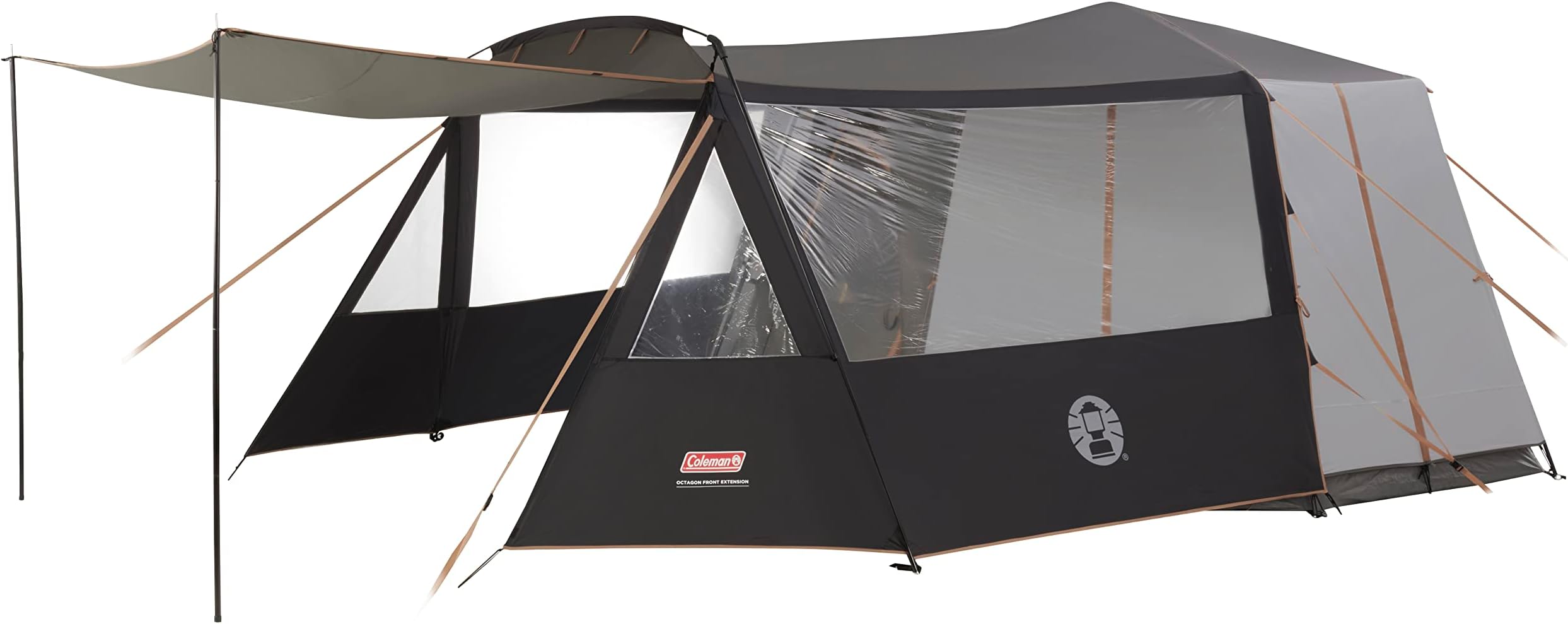 Octagon 8 Front Extension, awning extension for all Octagon 8 models, a robust construction made out of steel rods, space for a table and chairs or more sleeping space