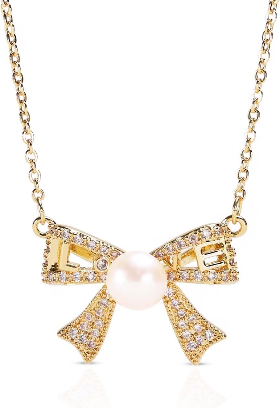 Natural Pearl Pendant Necklace AAA+ Quality, 18k Gold-plated/Sterling Silver, Hypoallergenic, Ideal for Weddings, Anniversaries, Birthdays, with Gift Box