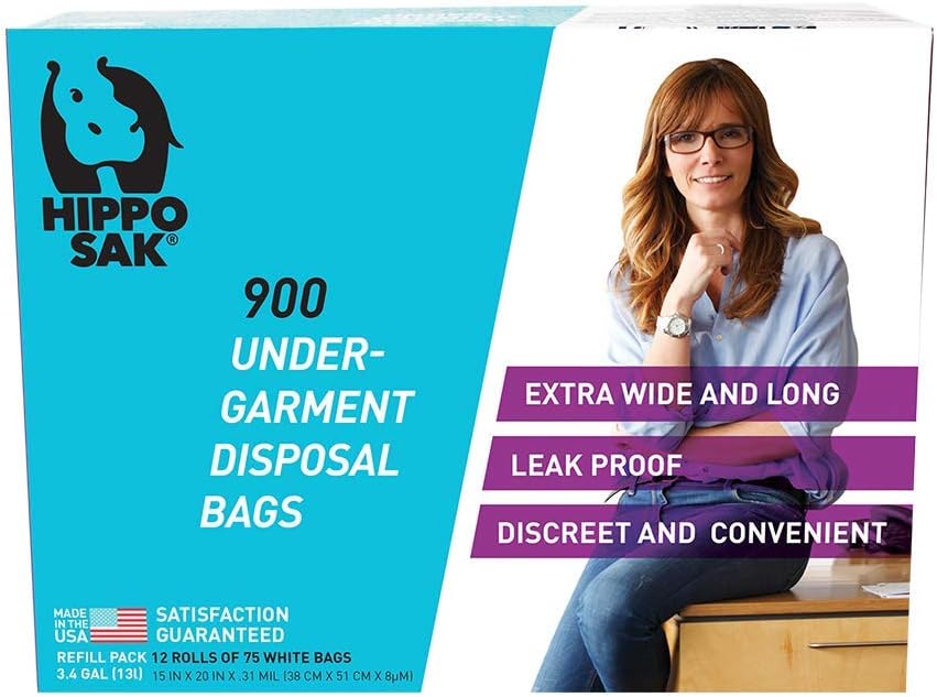 Hippo Sak Incontinence Undergarment Disposal Bags (900