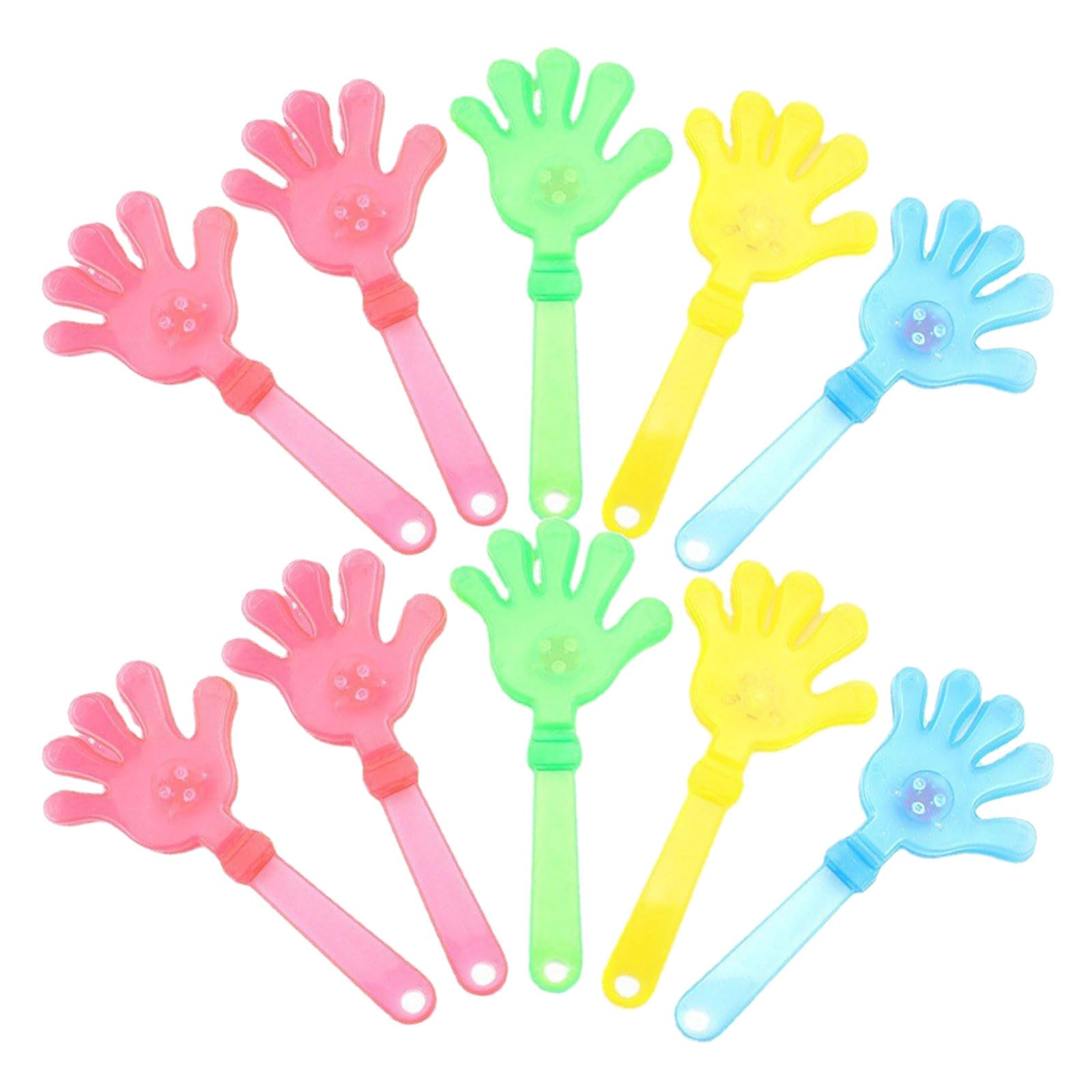 OSNIYAW 10pcs Hand Clappers for Night Markets and Ceremonies Glow Clap Hands Accessory Celebration Sound Toy for Halloween Light Up Noisemaker