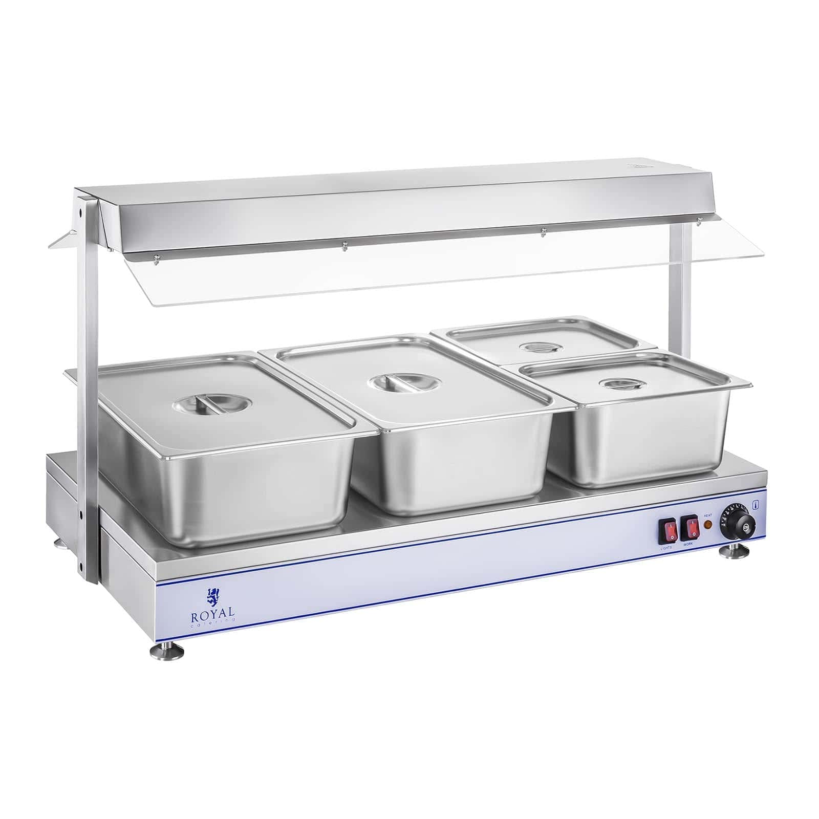 Royal Catering - RCHP-120 - Calienta Platos - 2000 W - hasta 110 °C - 120 x 50 cm
