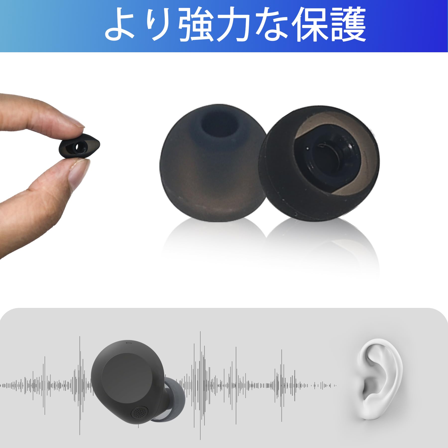Amazon | Adhiper For Sony WF-C710N 対応 交換用イヤーピース