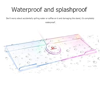 Support Rehausseur Clavier Transparent WOBBLO 43cm - Élévateur Ergonomique Pour Bureau, École Ou Salle PC