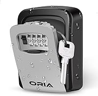 Vista 1 de ORIA Caja de bloqueo de almacenamiento de llaves, Caja de bloqueo de combinación de 4 dígitos, Caja de bloqueo montada en la pared, Código