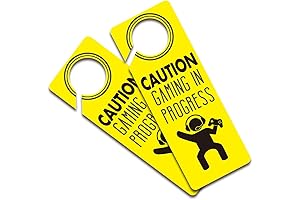 Gaming in Progress Funny Sign for Boys and Girls, Gaming Room Sign for Bedroom Door
