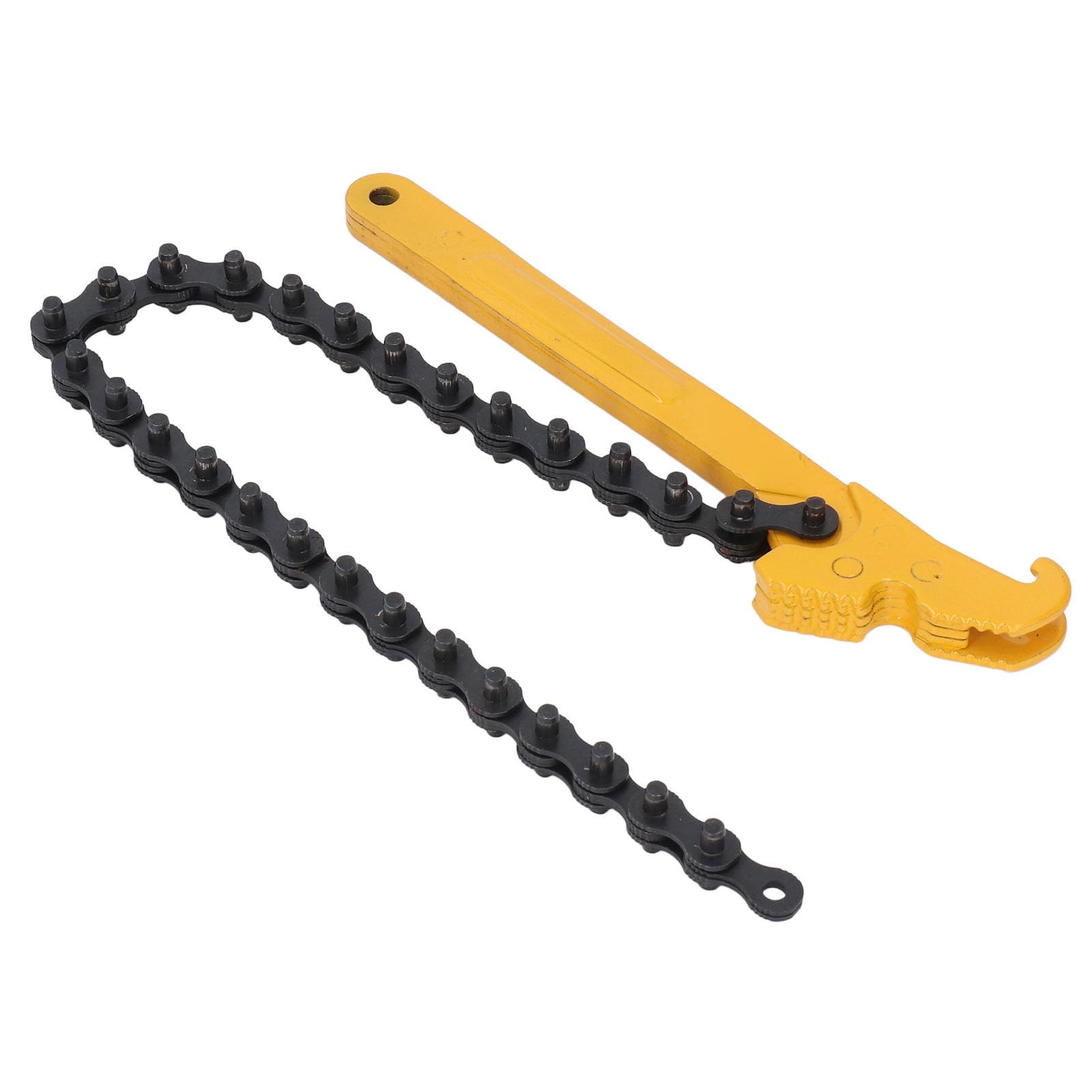 Wakects Llave de Cadena Ajustable de Servicio Pesado, de 12 Pulgadas, Cadena de 460 Mm de Largo para Automotriz, Industrial, Mecánica