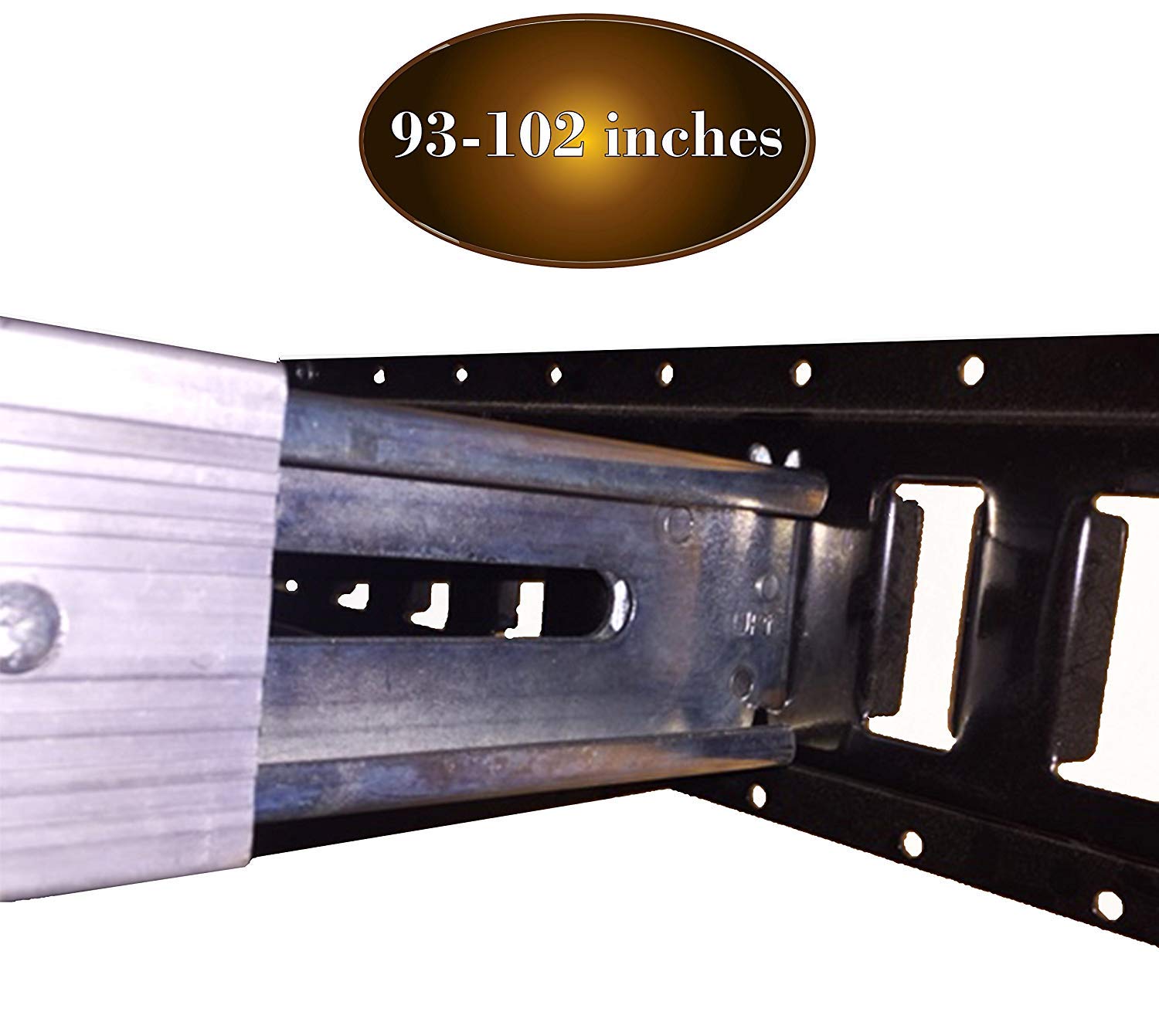 Three 93"- 102" Adjustable Aluminum E-Track Decking/Shoring Beam | Cargo Load Lock Bar for Enclosed Trailers, Trucks, Vans, and Reefers with The E Track Tie-Down System