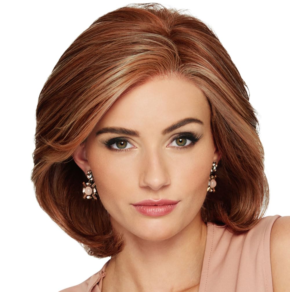 Raquel Welch Upstage Natural Looking Smooth Mid-length Wig By Hairuwear, Large Cap 23 Inch, SS8/12 Shaded Iced Mocha