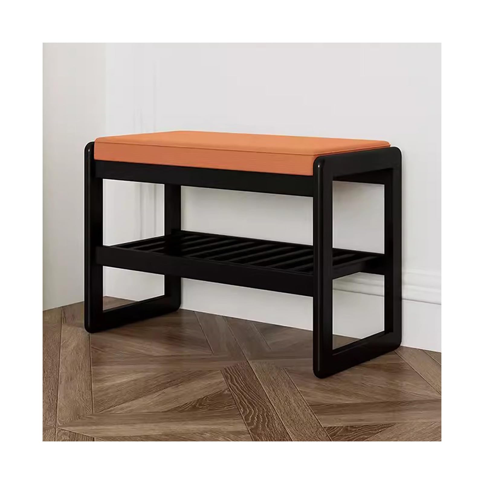 Étagère à chaussures compacte pour entrée et chambre design noir