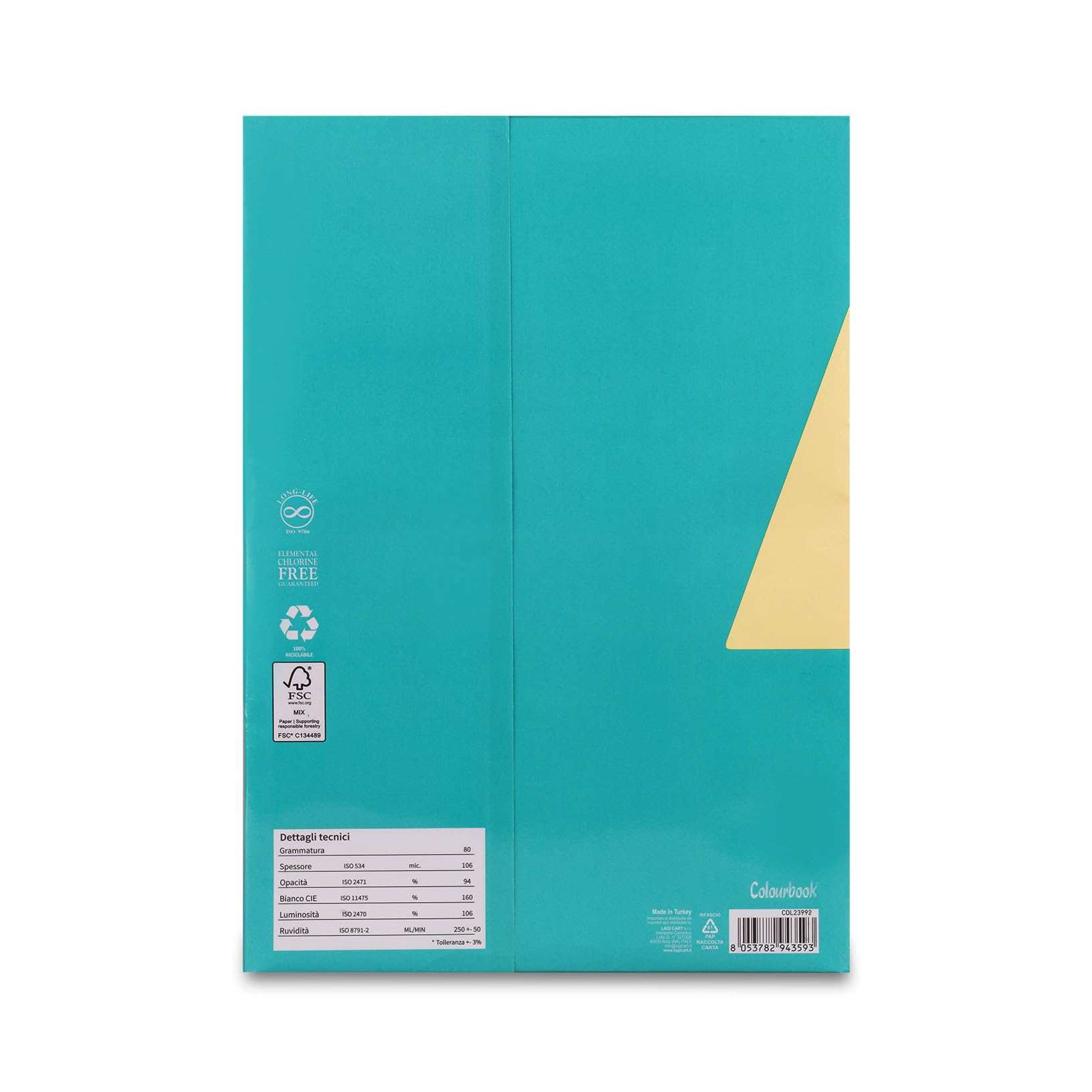 Colourbook Carta A3 bianca 42x30cm 80g/m² 500 fogli Compatibile laser e inkjet