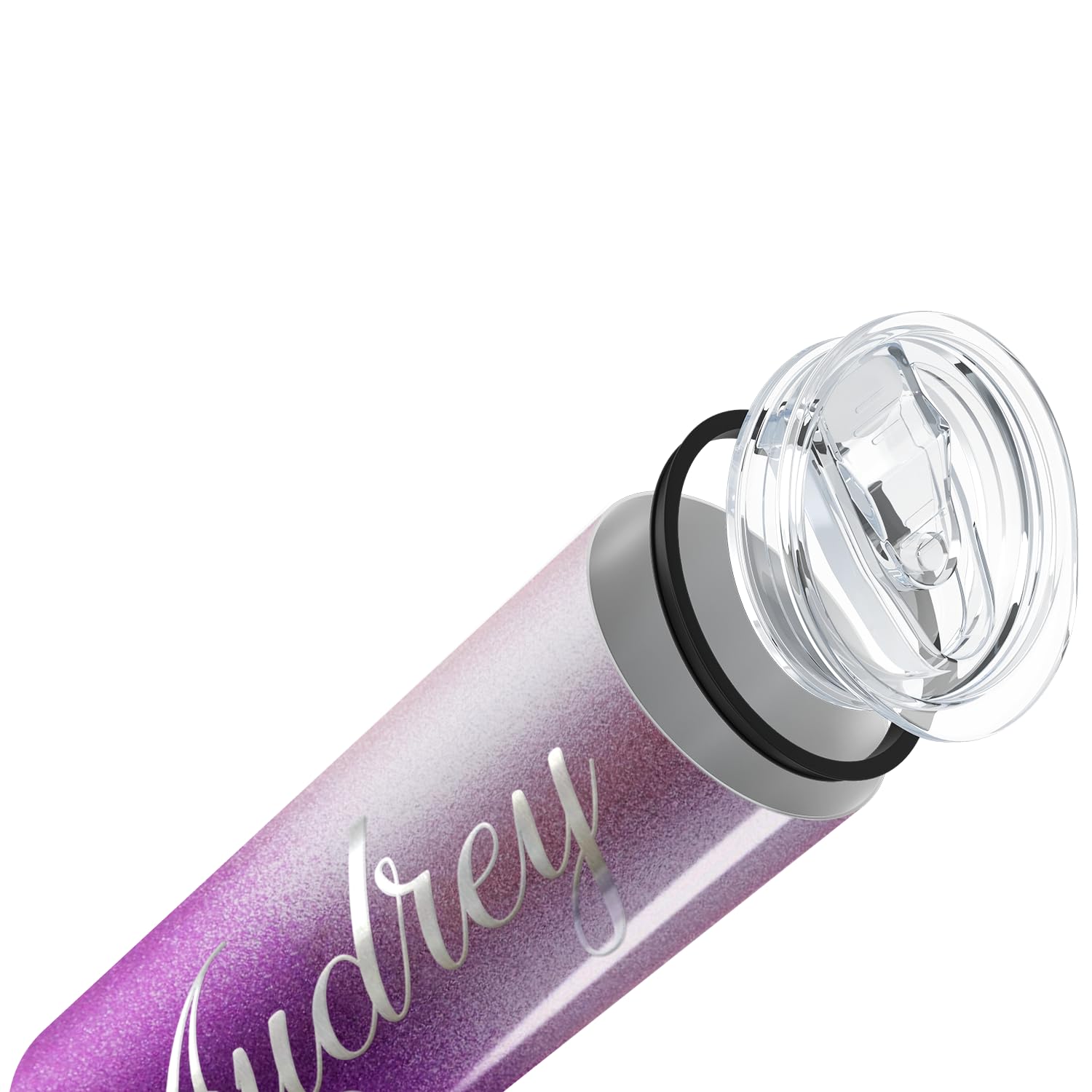 Personalized Skinny 20 oz with Lid Lavender Twilight Customized Laser Engraved Cup Gift Stainless Steel Vacuum Insulated Mug