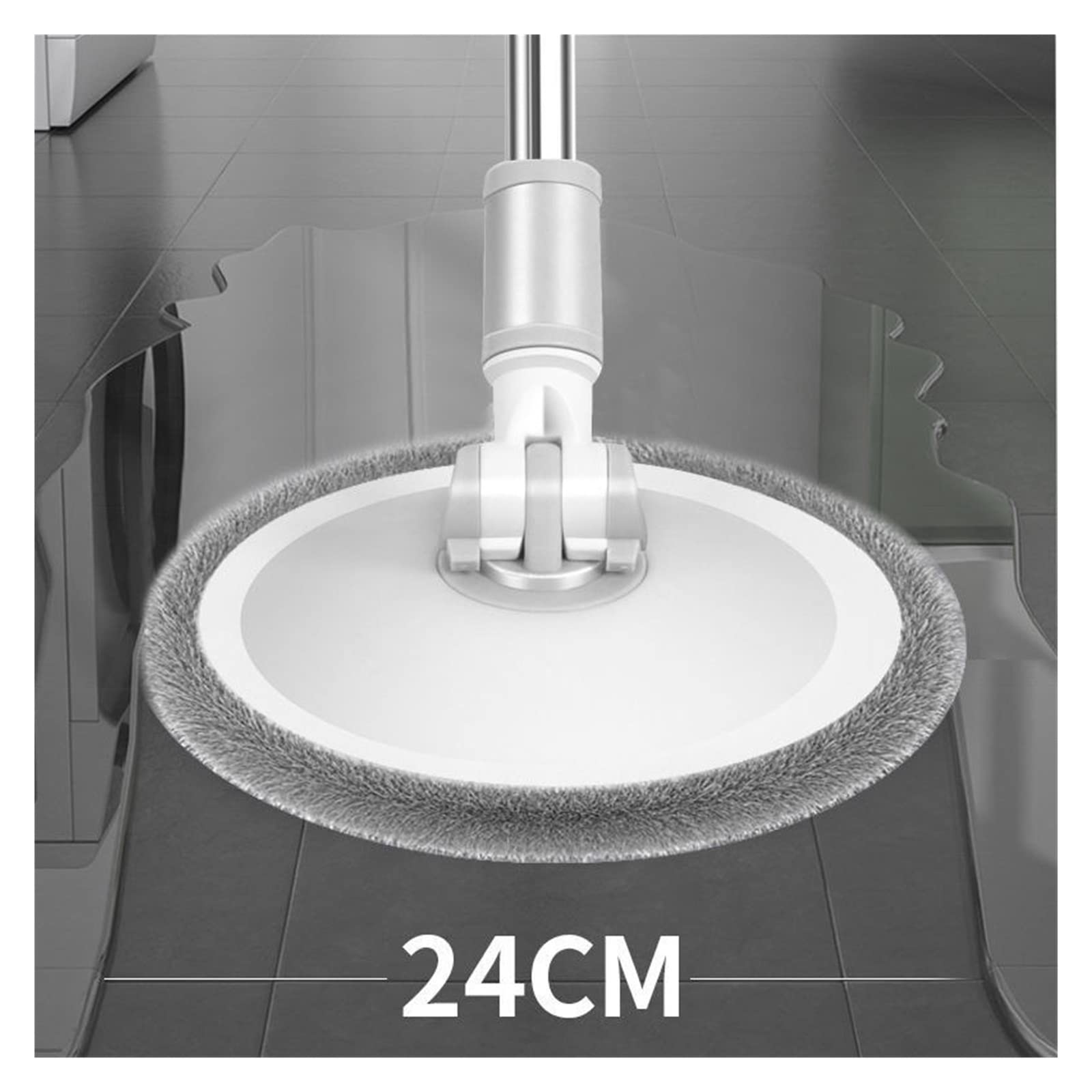 yaoqijie Fregona con cubo giratorio for limpieza de suelos, fácil de drenar, lavadora redonda, escobilla de goma, espray, exprimidor automático, todo for el hogar y el cubo de la cocina lasting ( Colo