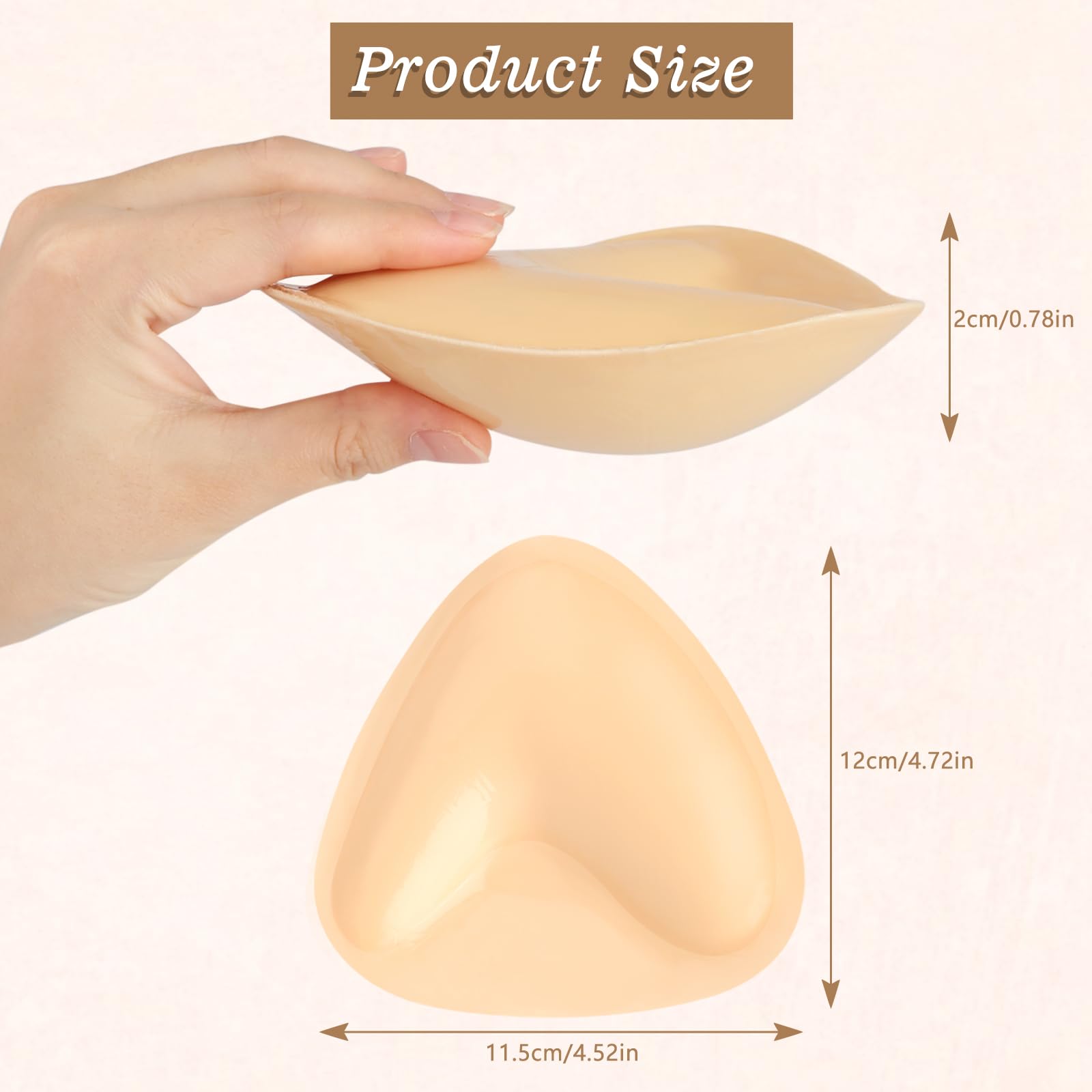 Monoka Push Up Pads, dwustronnie klejące nakładki na sutki, dwustronnie klejące podkładki pushup, samoprzylepne, powiększające piersi, kolor skóry, 12x11,5cm