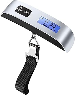 ميزان شنط سفر رقمي محمول من نولوكسي مع مستشعر درجة الحرارة، وظيفة الوزن الفارغ، ميزان إلكتروني رقمي قابل للتعليق للأمتعة 50 كجم، وظيفة الإغلاق التلقائي