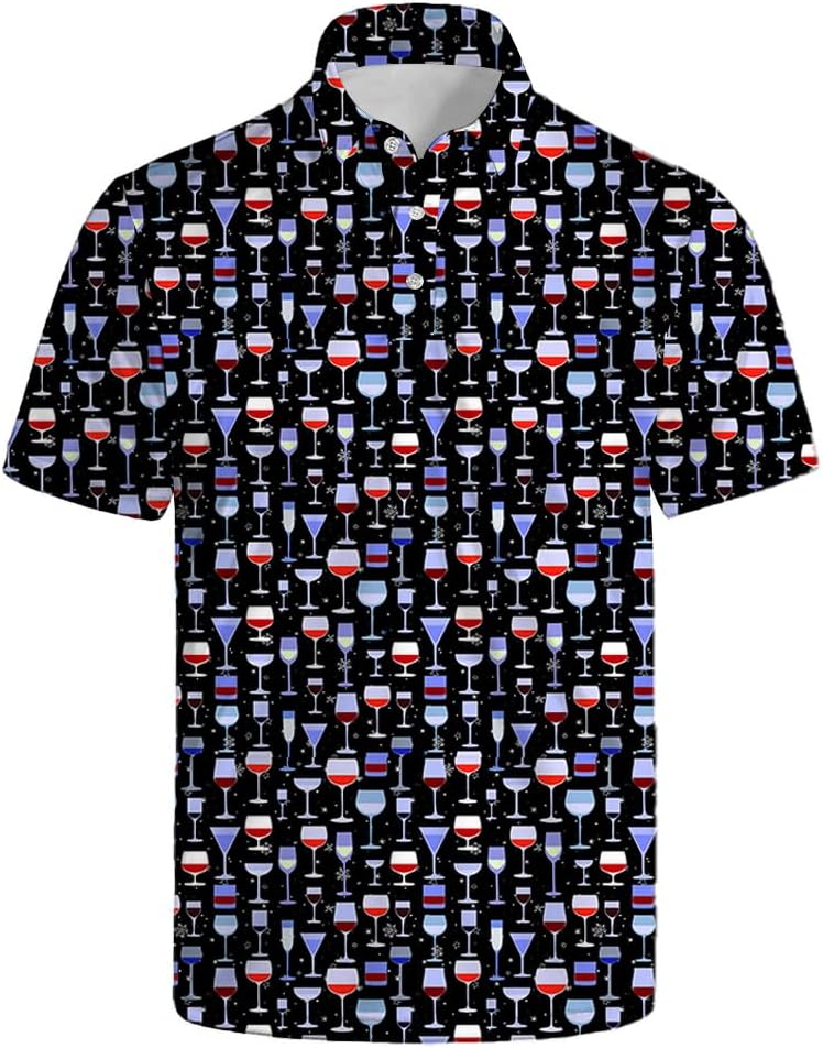 Mens Polo Shirts Performance Moisture Wicking Golf Shir Dry Fit Short Sleeve Golf Polo Shirts