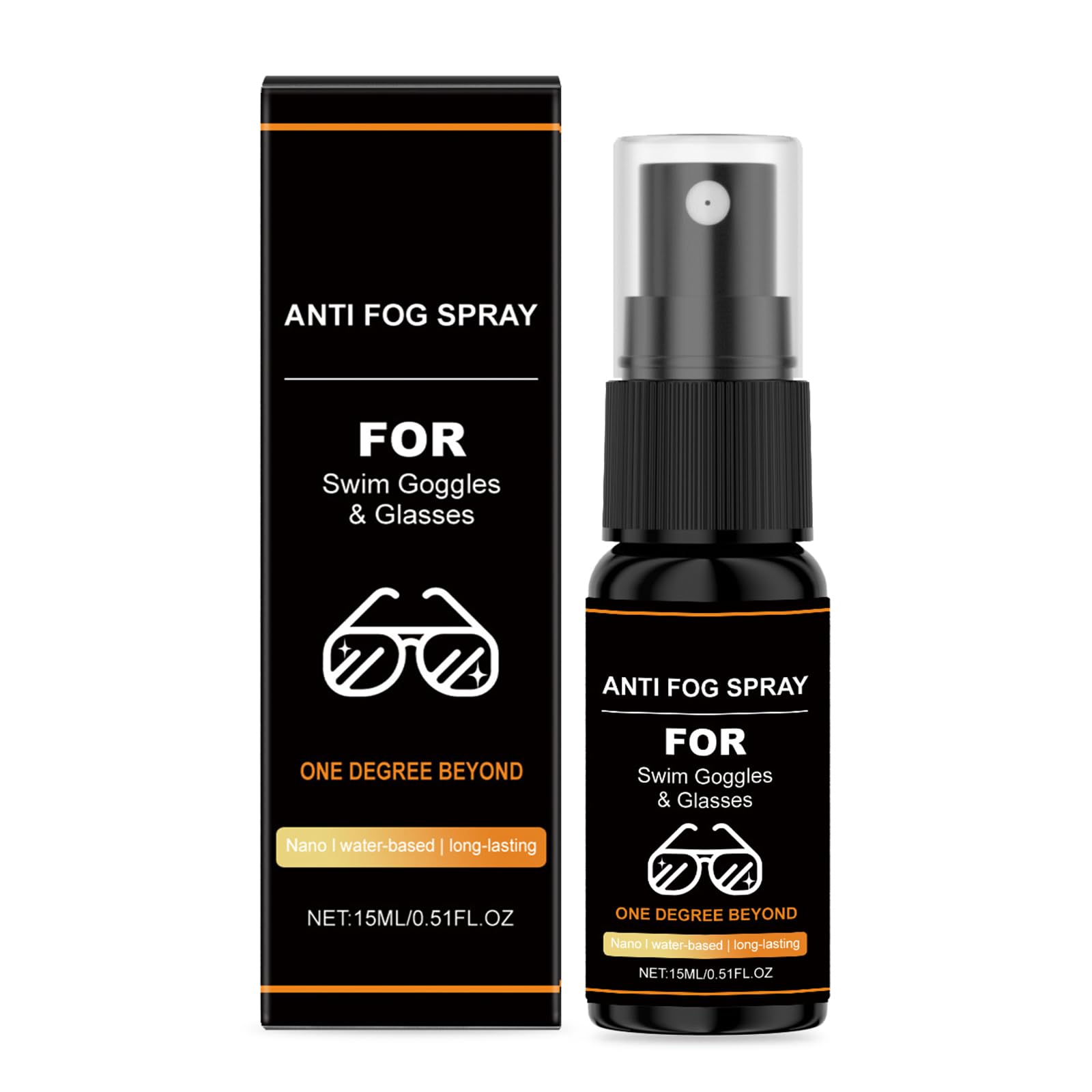 Spray Antiappannante Occhialini,15ml Anti Fog Spray,Spray Antiappannamento,Spray Anti-Appannamento per Occhiali,per Maschere Sub e Occhialini Nuoto