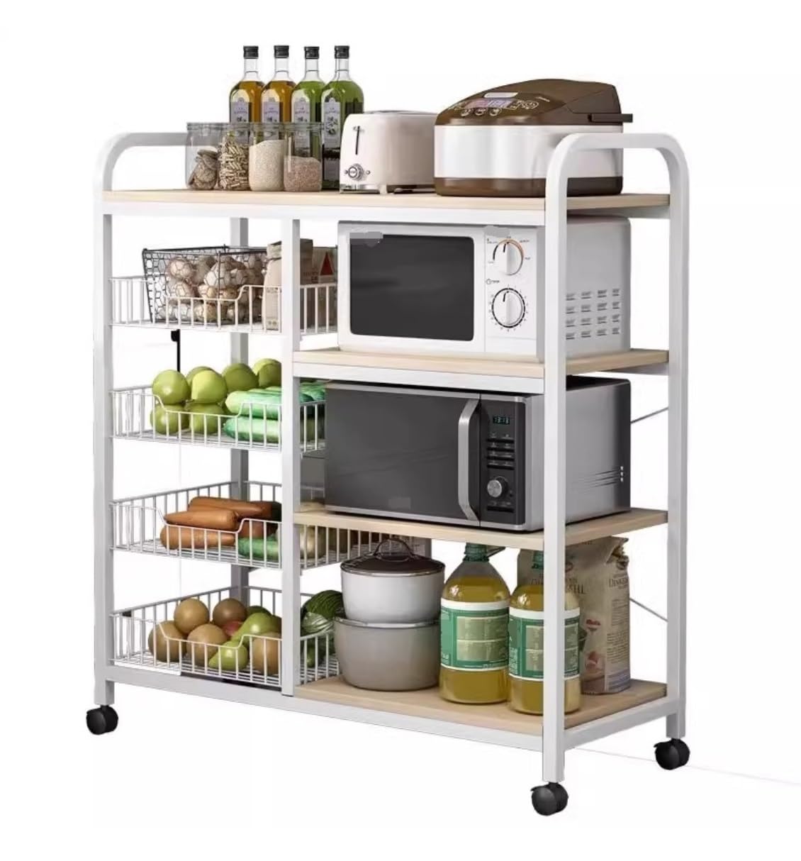 Étagère à micro-ondes pour libérer votre plan de travail et cuisiner sans stress