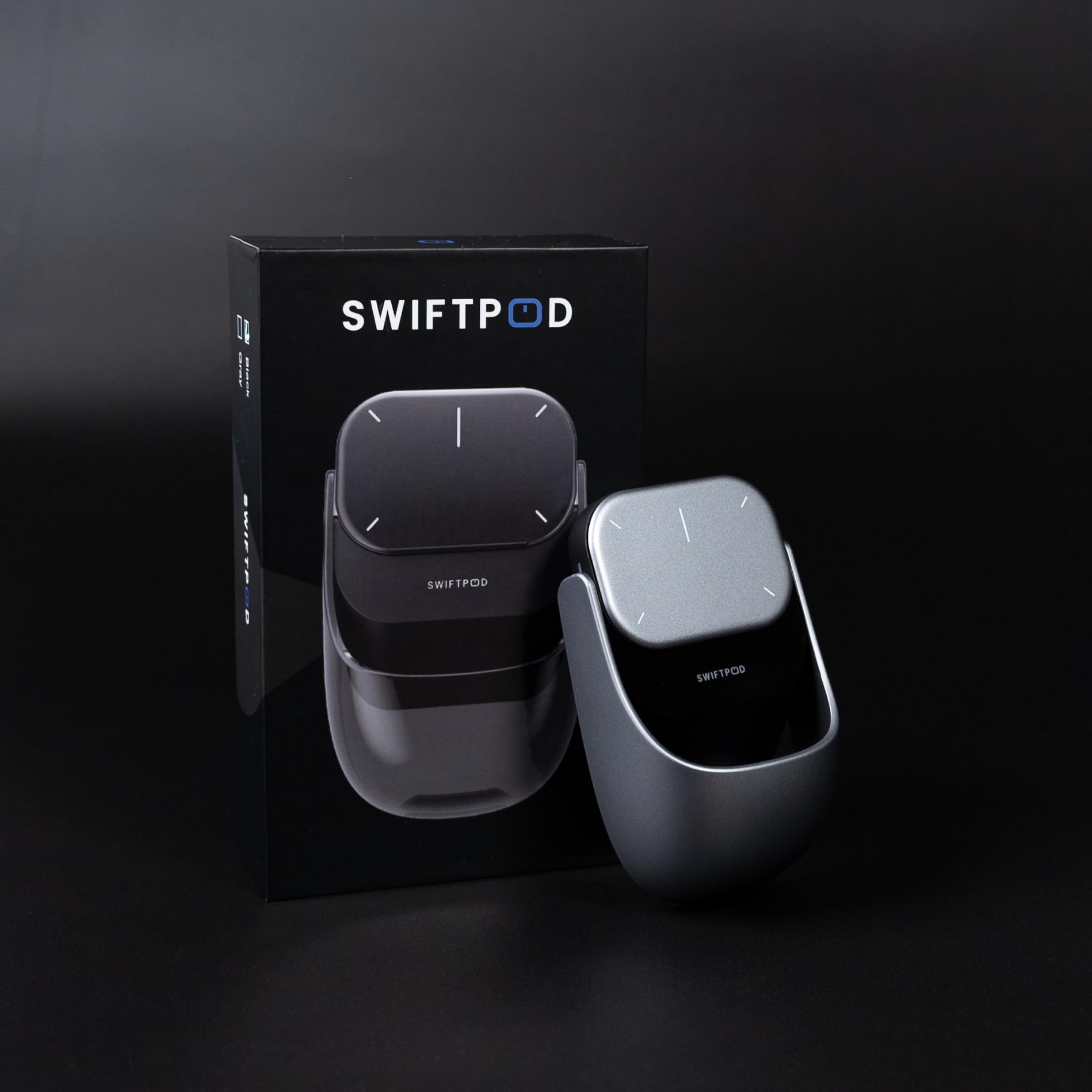 Smart Maus, 3-in-1 Multifunktional mit Touch-Steuerung, Gestensteuerung & Air-Modus – Laser Pointer, Ergonomisch, 30 Tage Akku-Laufzeit, Wireless Präsentationsmaus, Leise, Kabellos (Schwarz)