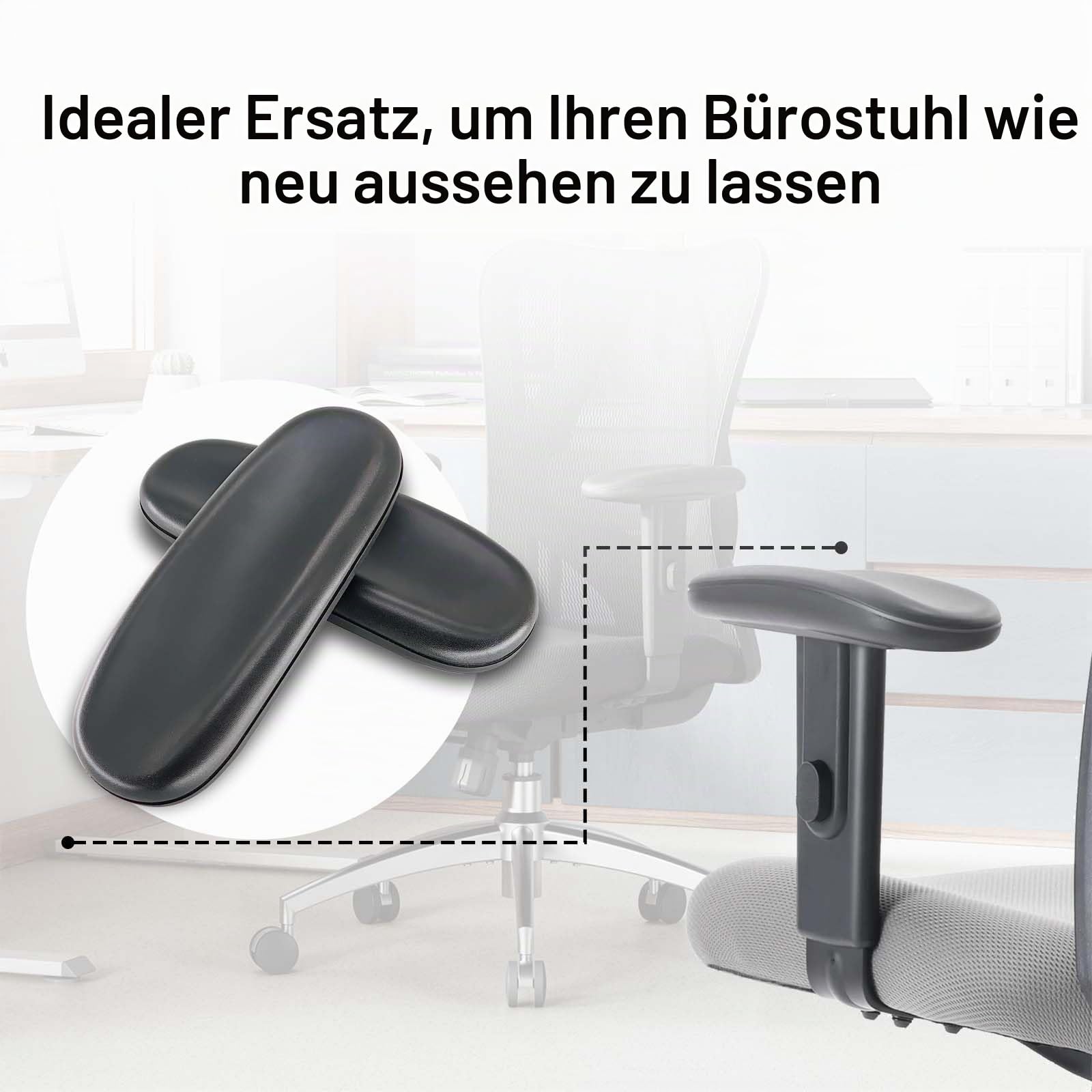 Armpolsterkappen für Sihoo M18 Stuhl - Ergonomischer Bürostuhl-Armlehnenersatz, bequem und langlebig