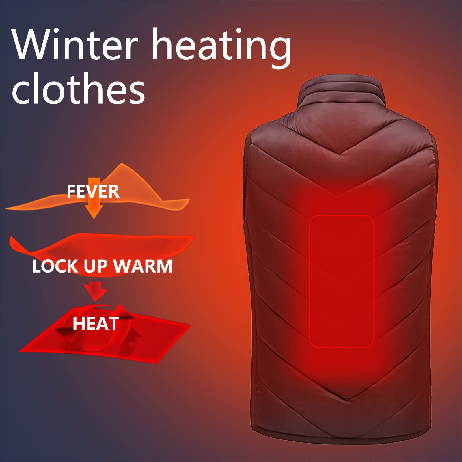 Veste Chauffante enfant GarçOn Fille,Veste enfant Chaud LéGer Doudoune Sans Manche,Gilet éLectrique Usb avec 2 Feuilles De Fhaleur,Gilet Chauffant Lavable Pour Ski en Plein Air Camping