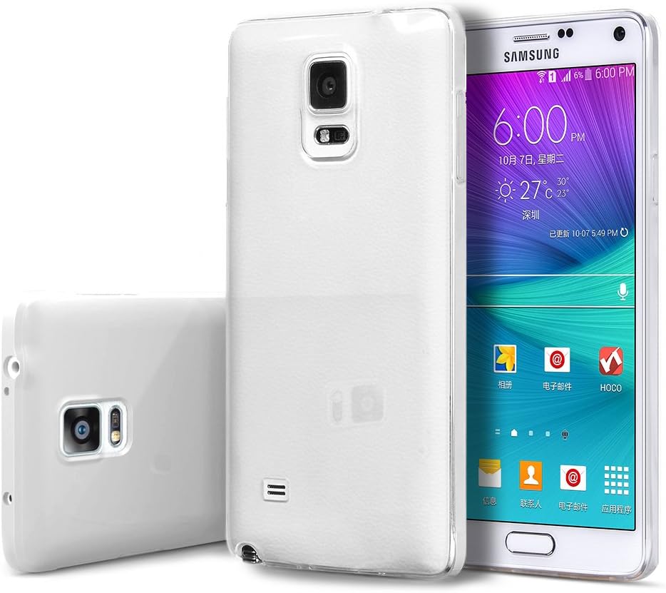 PASONOMI® Samsung Galaxy Note 4 Case - Ultra Thin Soft TPU Silicone Gel Clear Cover Case for Samsung Galaxy Note 4 (Transparent Clear)