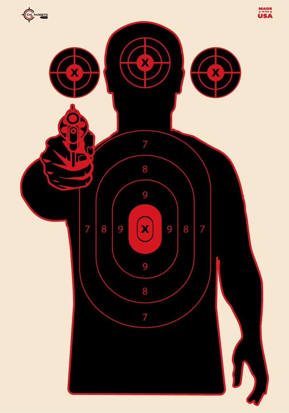 Silhouette Paper Shooting Targets, Shooting Range, Fun Targets, Shooting Range Paper, Silhouette Targets, Rifle, Gun, Pistol, BB Guns, Airsoft, Pellet Gun, Air Rifle