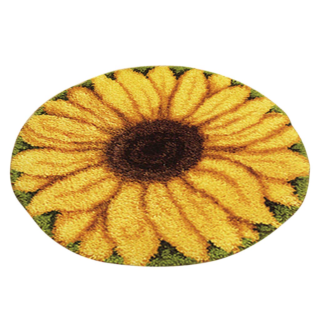 Latch Hook Rug Kit DIY Carpet Craft Decoration Rug Making Kit Sunflower