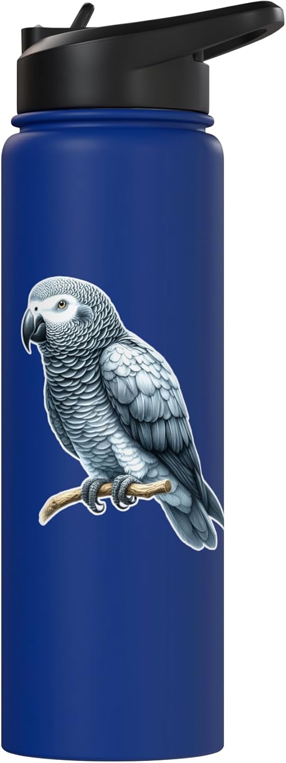 African Grey Parrot Stainless Steel Insulated Water Bottle