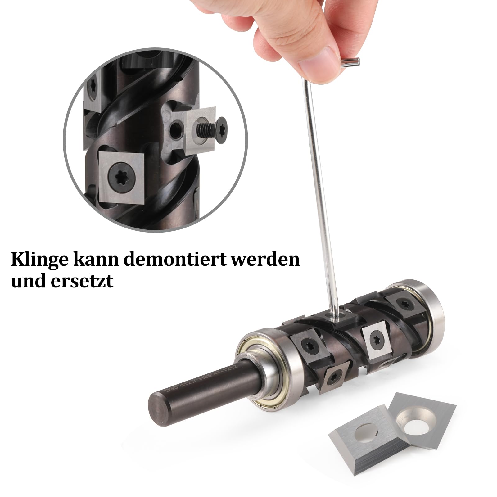 Lame reversibili, 10 pezzi, lame di ricambio (12 x 12 x 2,2 mm, 35°), inserti in metallo duro affilati lateralmente, in metallo duro sostituibile (HW) per frese per utensili per tornitura