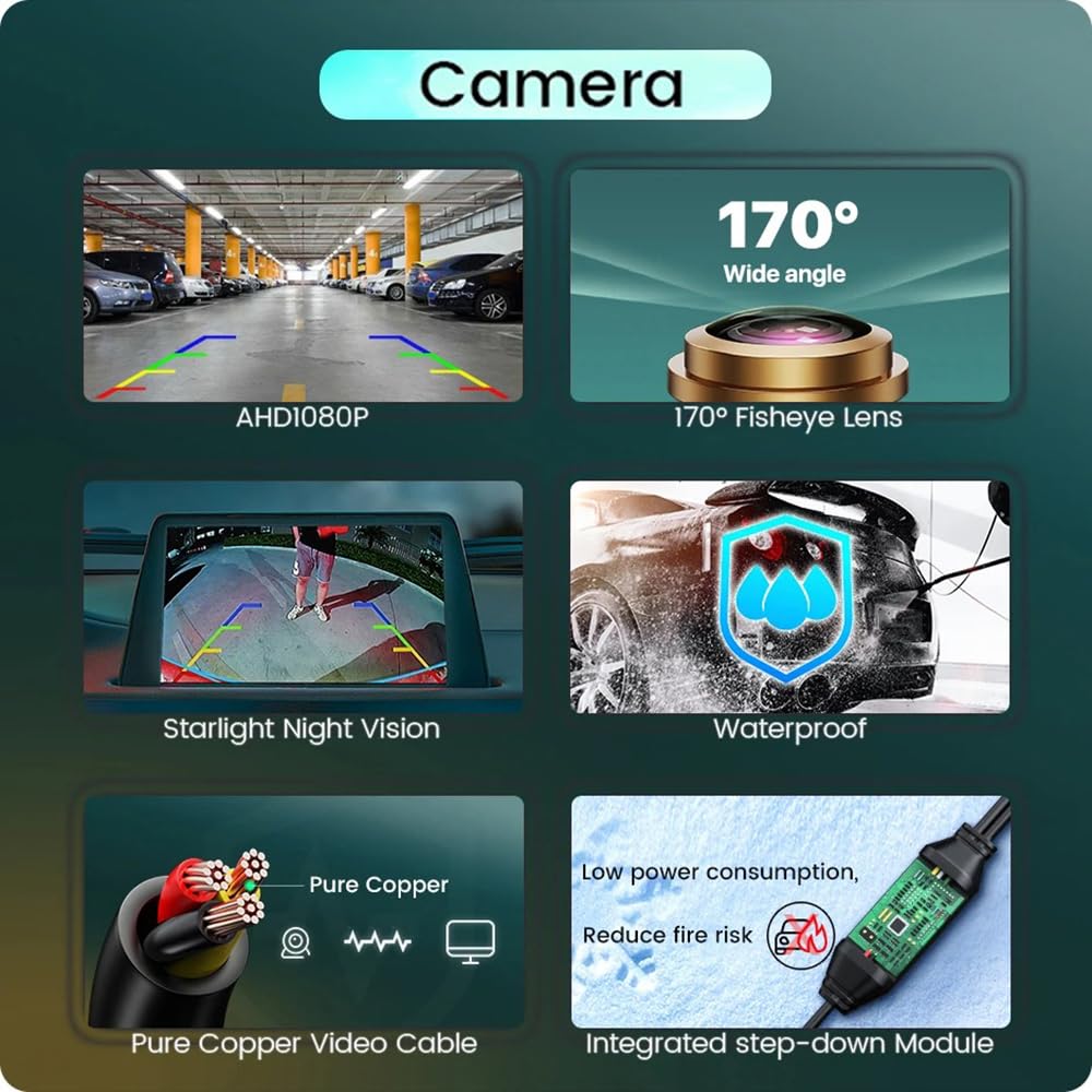 170 Degree Wide Angle Car Universal Reverse Rear View Camera Color Ima