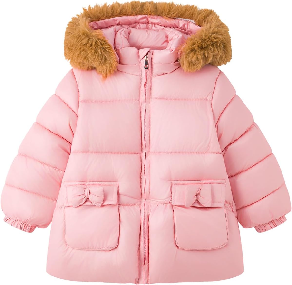 UVIPC 2-5T Toddler Girls Winter Coat Jacket Warm Fleece Lined Hooded Outwear Water＆Wind-Resistant Parka A-line