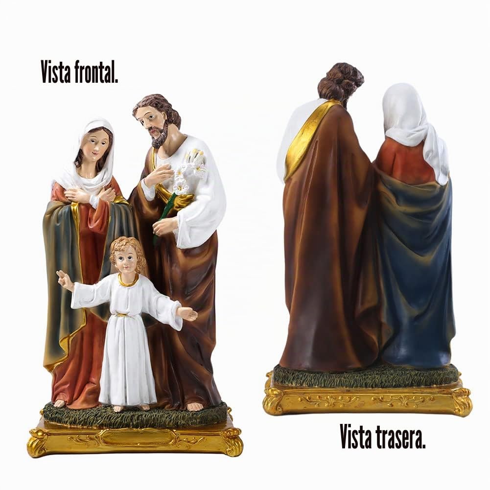 Estatua de la Sagrada Familia de 12 pulgadas - Estatuas católicas de pie con Niño Jesús, regalo religioso, figura de Jesús María José, adecuada para decoración