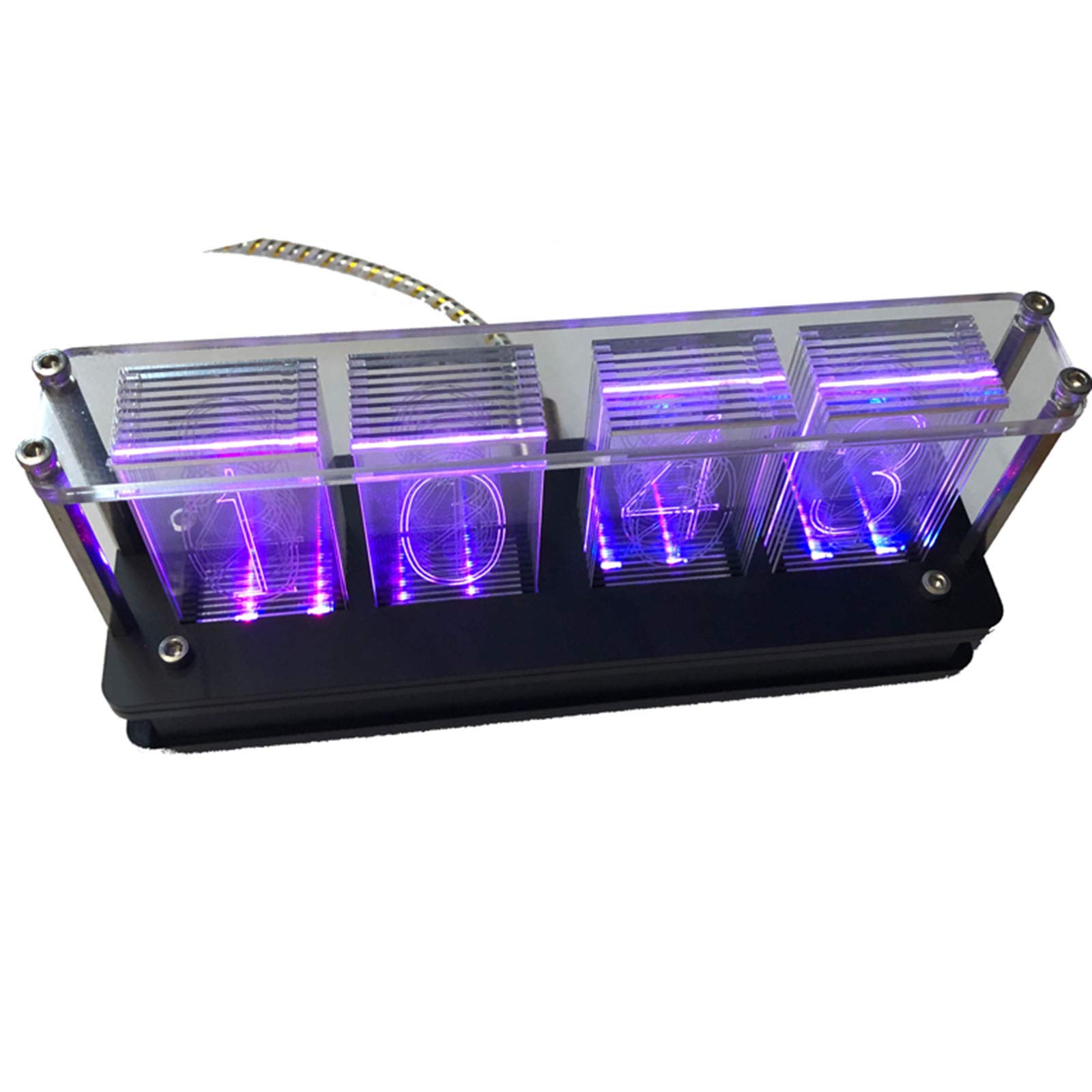 Cadeaux personnalisés, Créativité de l'horloge à Mots LED, DIY Nixie Tube Clock WiFi Synchronisation Automatique, Nixie Tube Clock Haute précision, Auto-Installation
