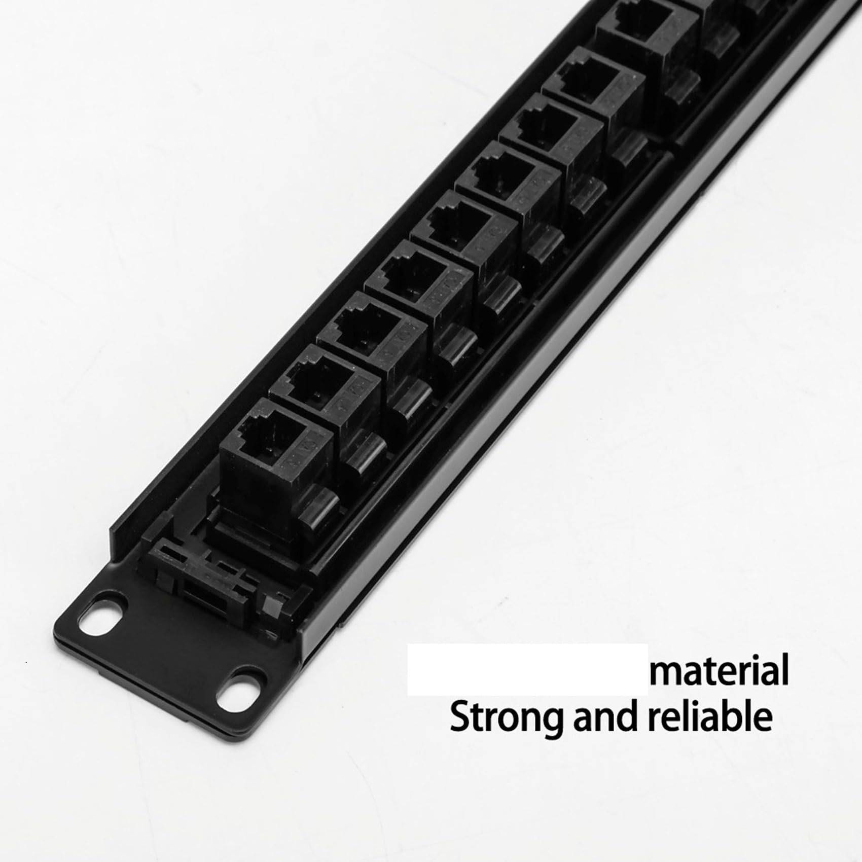 4X 19 Pouces 1U Armoire Rack Pass-Through 24 Ports CAT6 Panneau de Brassage Port de Contact RJ45 (Port de Contact RJ45) Cadre Modulaire