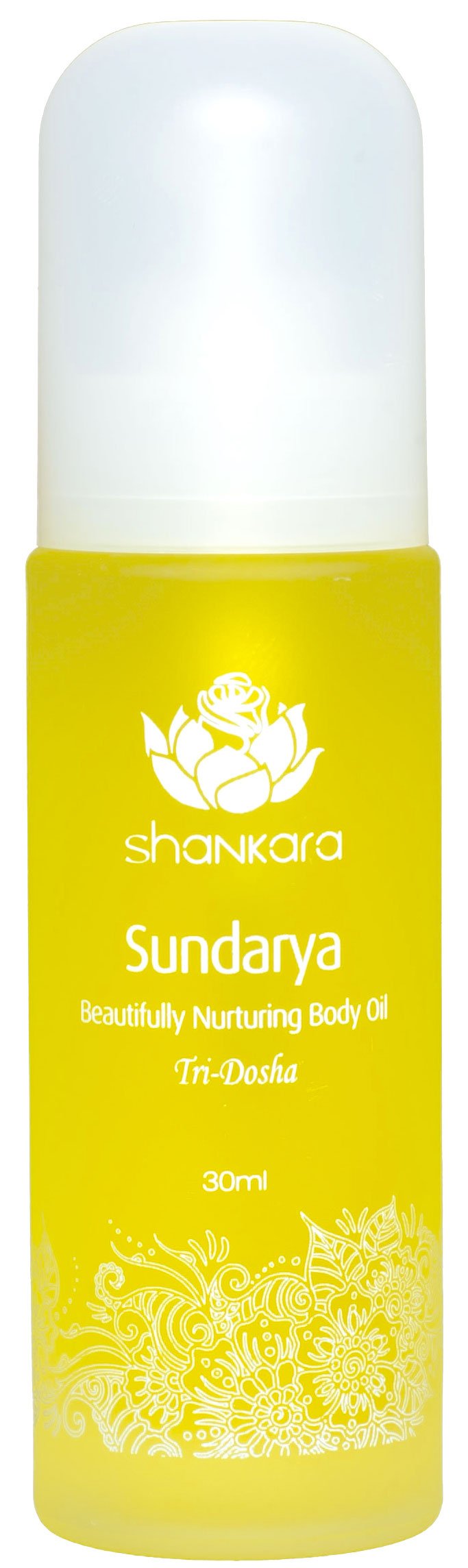 ShankaraSundarya Body Oil Sensuous & Relaxing Floral Massage Oil Ayurvedic Daily Moisturizer Ph Balanced, Rich In Essential Oils, Vitamins & Antioxidants Suits All Skin Types 30 ML Sundarya Oil