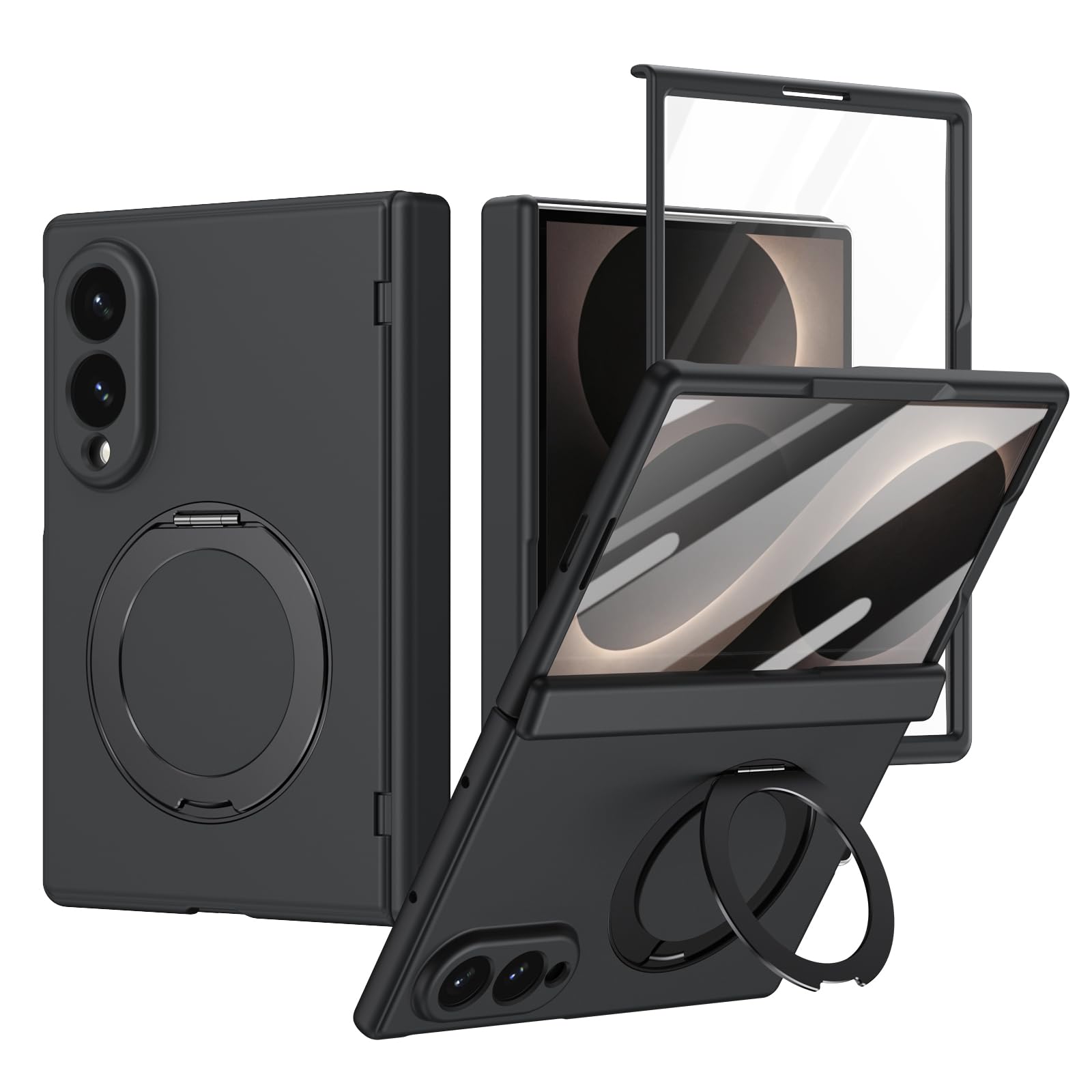 Funda Soporte Magnético Compatible con Samsung Galaxy Z Fold 8, Negro